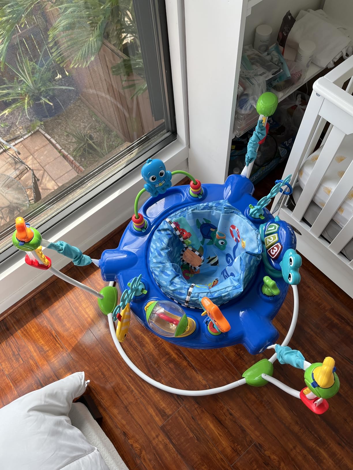 Baby Einstein Neptune's Ocean Discovery Activity Baby Jumper Activity Center, Ages 6 Months +, Max Weight 25 lbs., Unisex customer photo 2