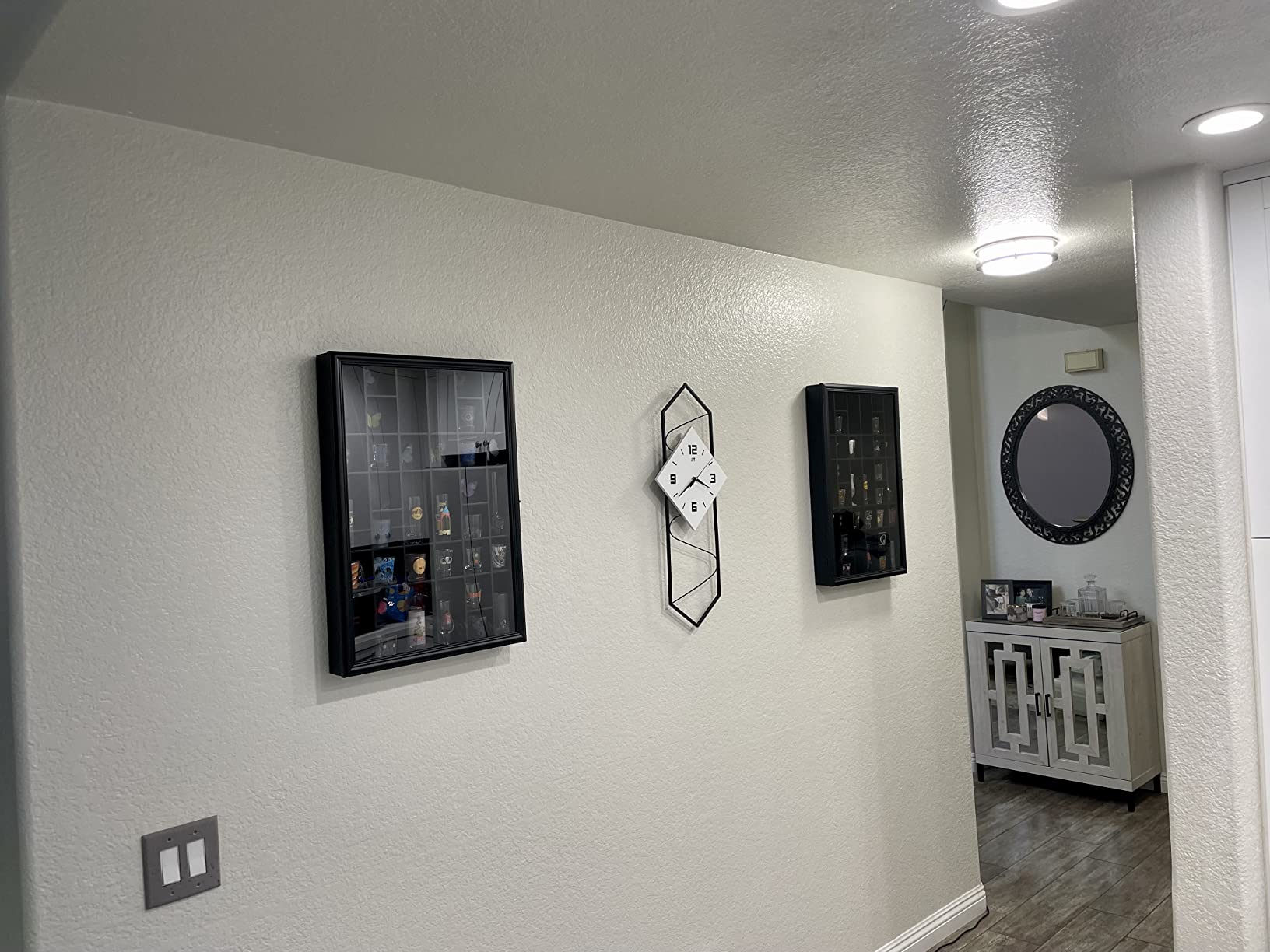 Gallery Solutions - Black Wall-Mounted - Curio & Shot Glass Display Case - 17