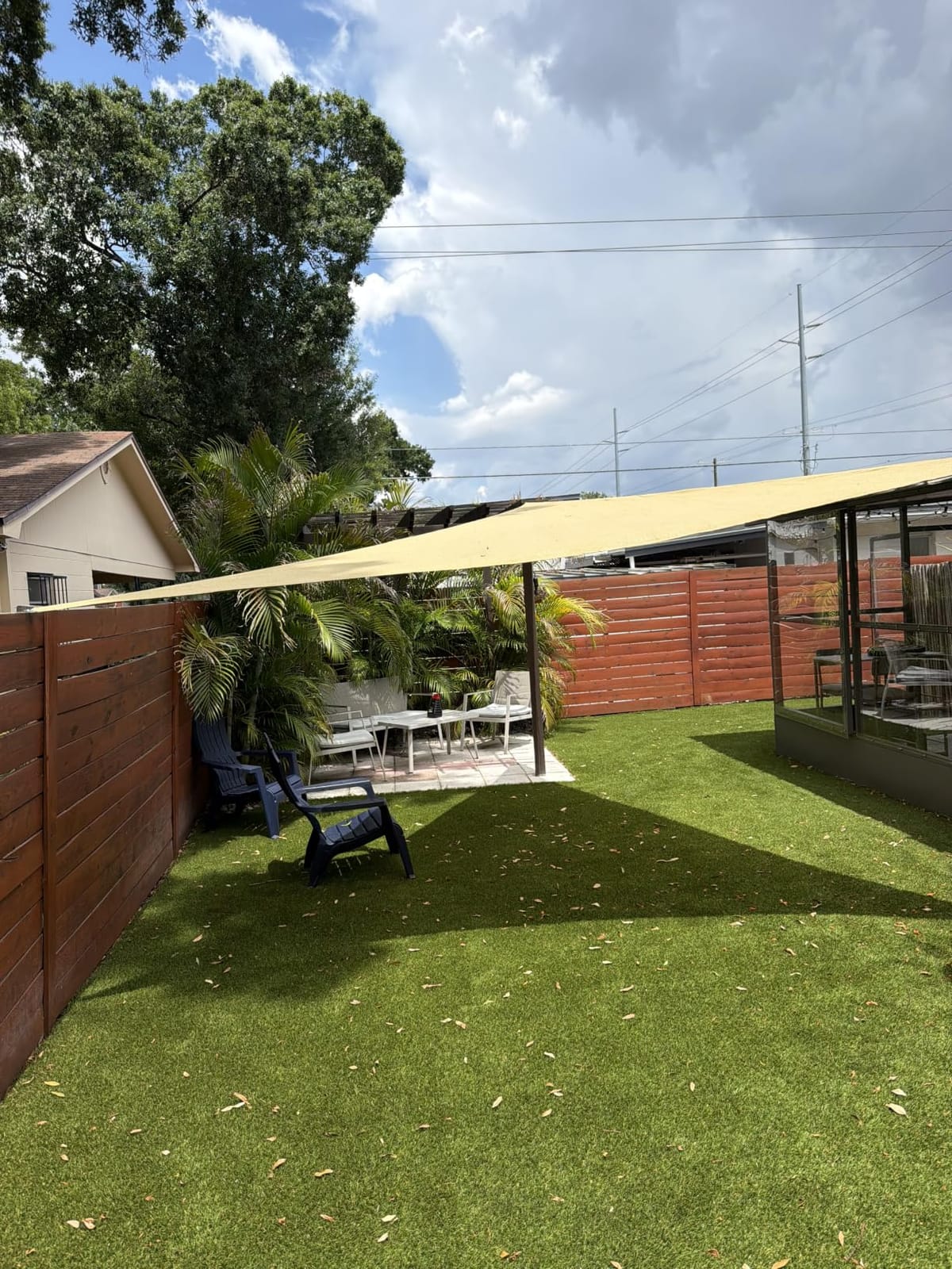 Shade&Beyond 16'x16'x16' Sun Shade Sail Sand Triangle - 95% UV Block, Curved Edge, Permeable Canopy customer photo 1