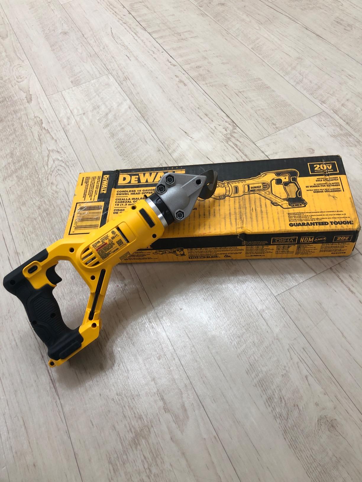 DEWALT 20V MAX Metal Shear, Offset, 18GA, Tool Only (DCS496B) customer photo 1