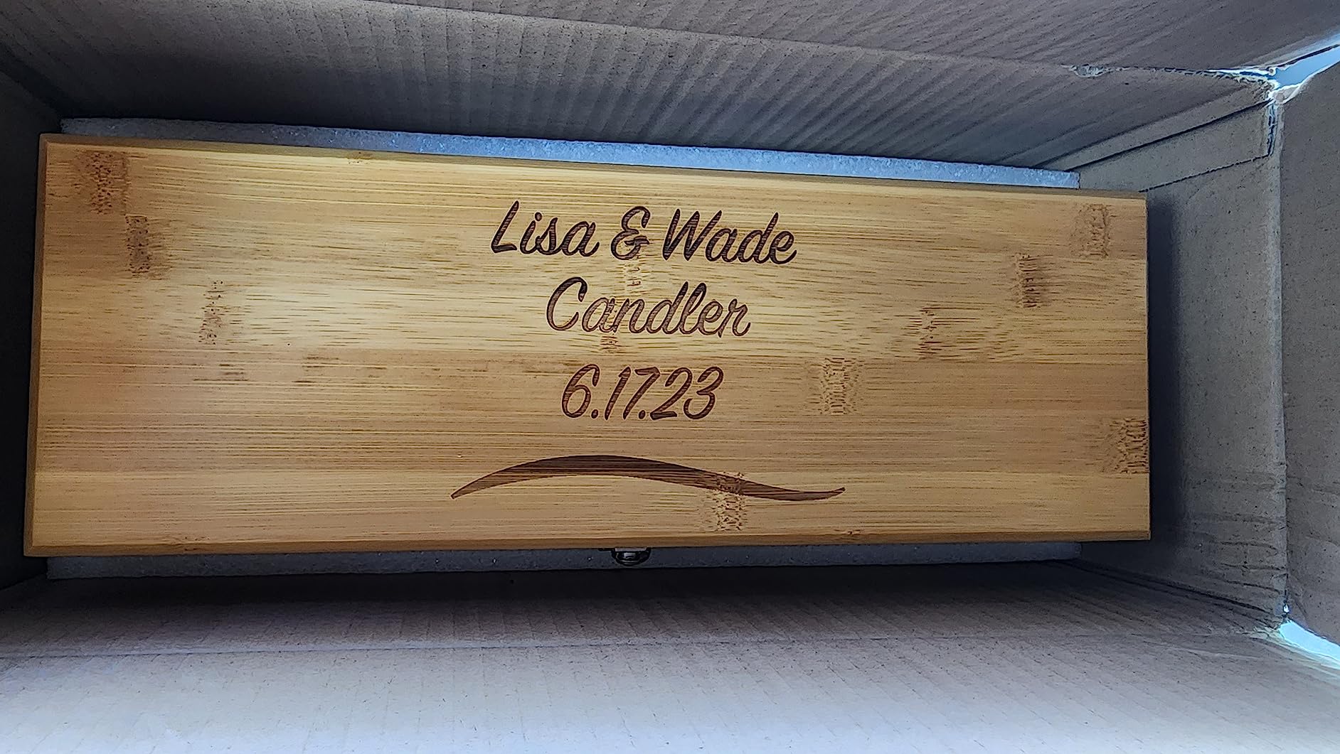 CASE ELEGANCE Bamboo Wine Box Gift Set with Wine Opener & Tools - Single bottle case, bottle opener, wedding gift customer photo 2