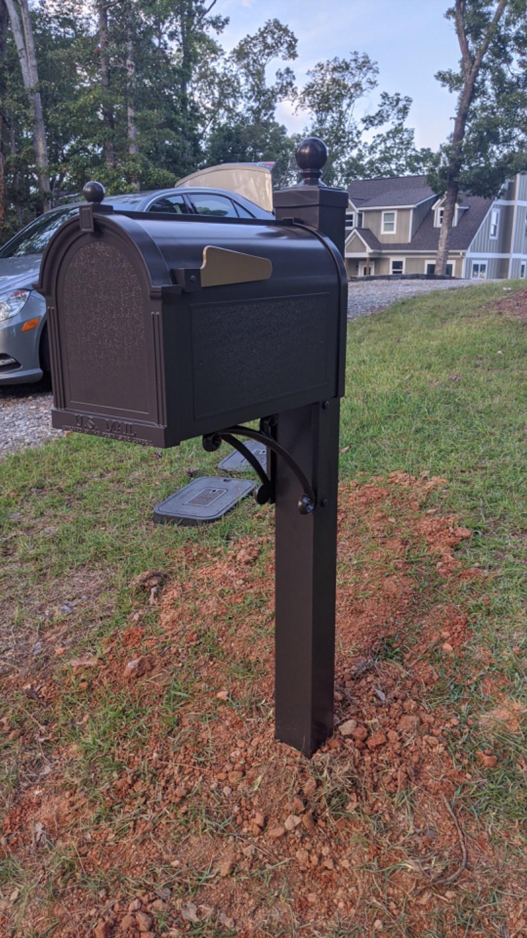 Whitehall Products Deluxe Mailbox Package, Aluminum, French Bronze - Includes Side plaques customer photo 1