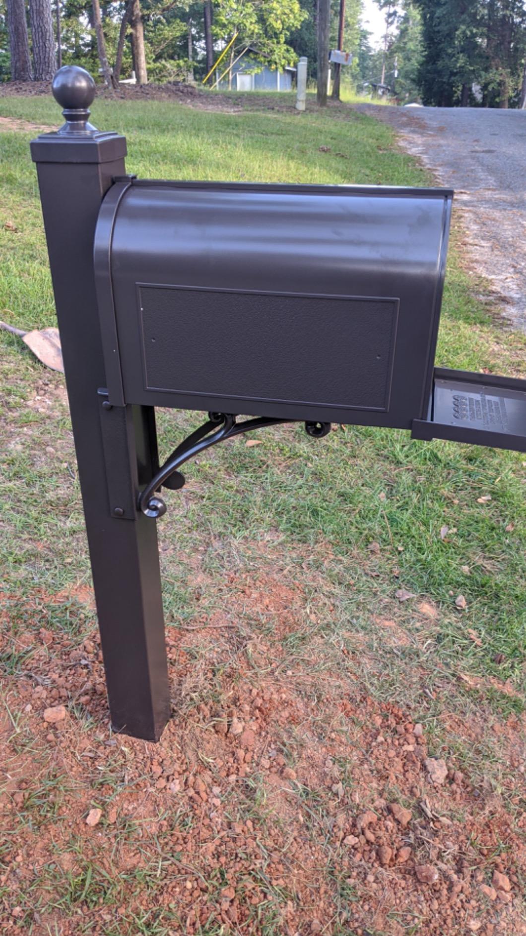 Whitehall Products Deluxe Mailbox Package, Aluminum, French Bronze - Includes Side plaques customer photo 2