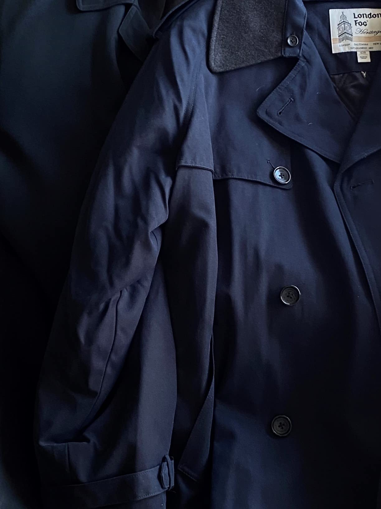 London Fog Men's Raleigh Double Breasted Long Trench Coat with Zip Out Liner customer photo 1