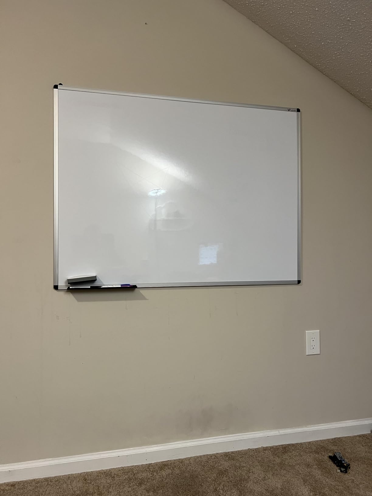 VIZ-PRO Magnetic Whiteboard/Dry Erase Board, 48 X 36 Inches, Silver Aluminium Frame customer photo 2