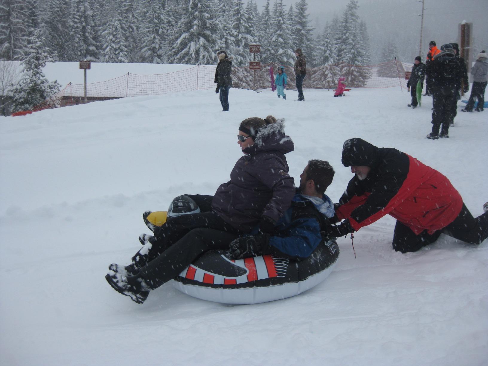 GoFloats Winter Snow Tubes - Inflatable Sled for Kids and Adults customer photo 2