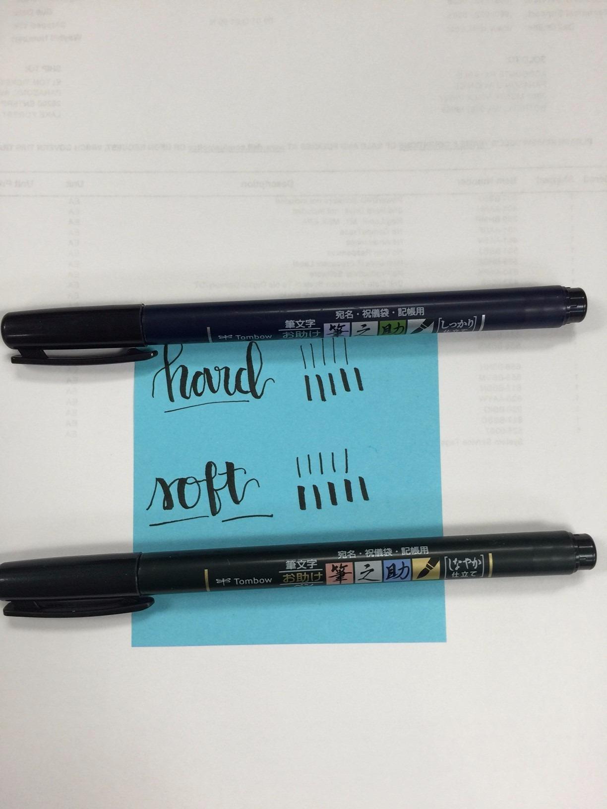 Tombow 62038 Fudenosuke Brush Pen, 2-Pack. Soft and Hard Tip Fudenosuke Brush Pens for Calligraphy and Art Drawings customer photo 2