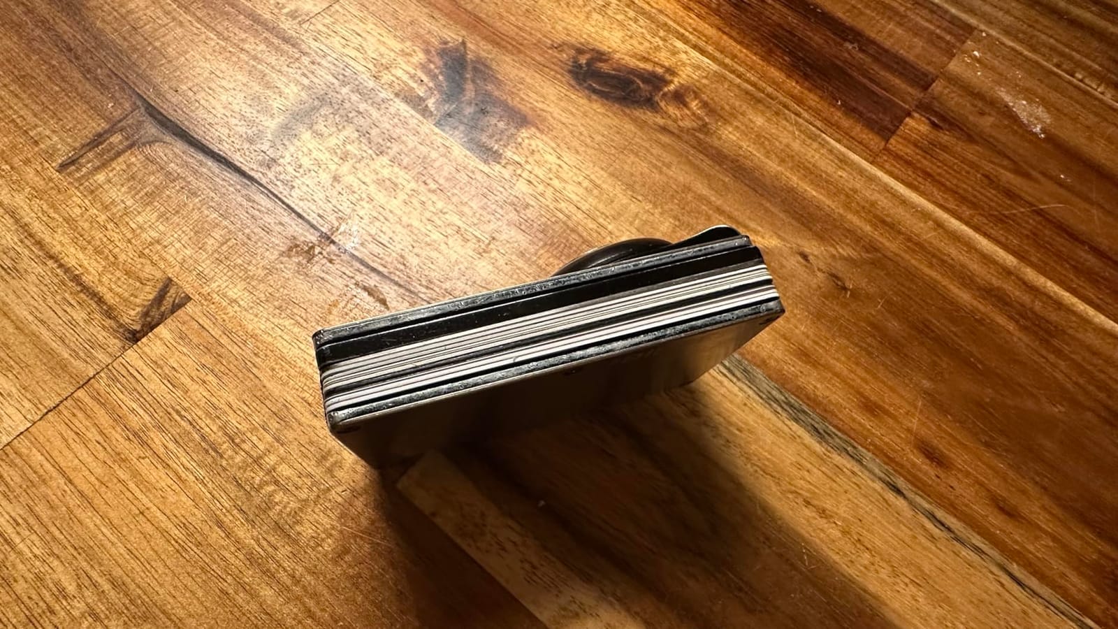 Ridge Wallet for Men - Slim Minimalist Compact Wallet and Card Holder, RFID Protected Front Pocket Wallets for Men with Integrated Money Clip (Burnt Titanium) customer photo 2