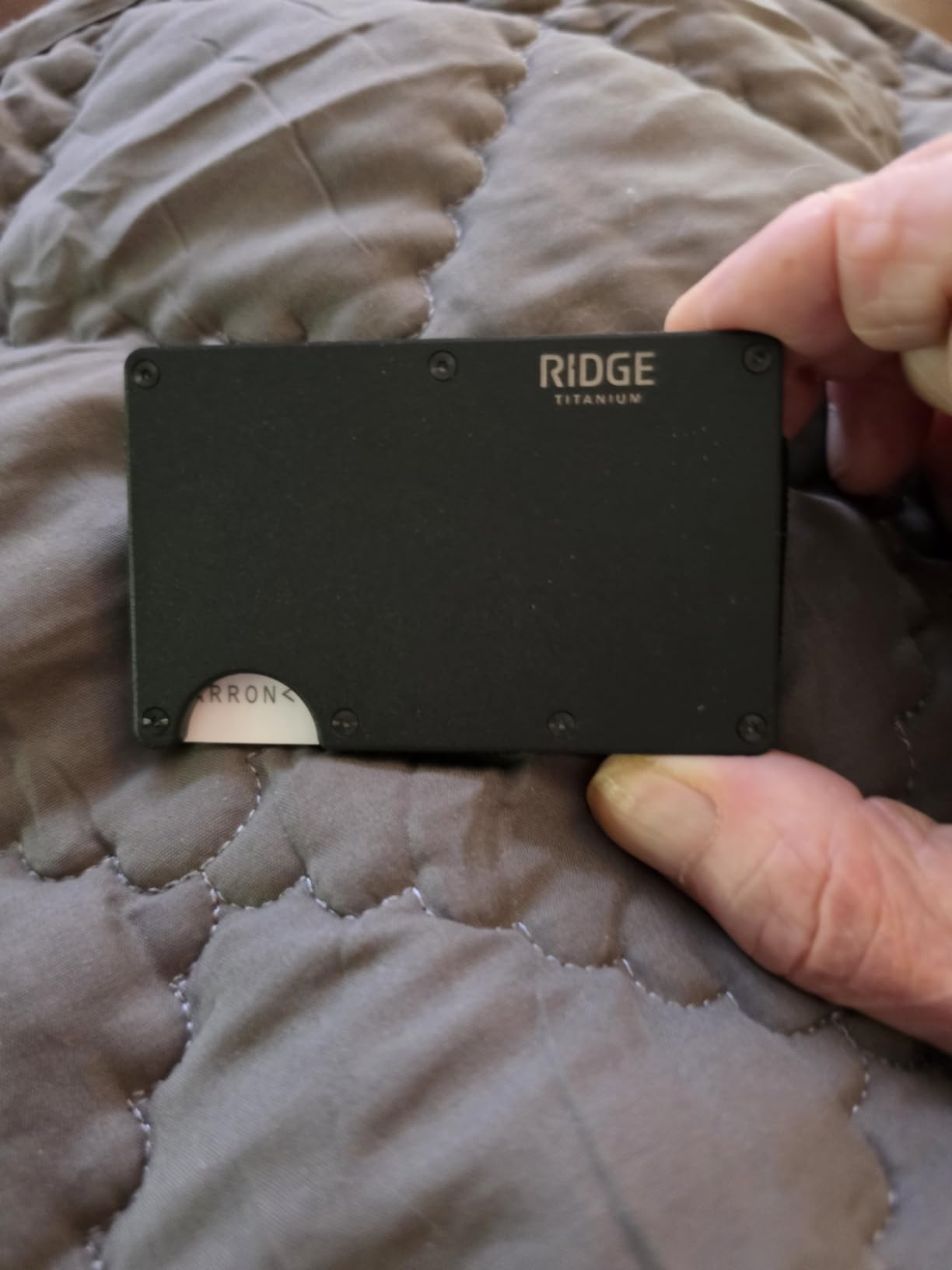 The Ridge Wallet for Men - Slim Minimalist Compact Wallet and Card Holder, RFID Protected Front Pocket Wallets for Men with Integrated Money Clip (Gunmetal Titanium) customer photo 1