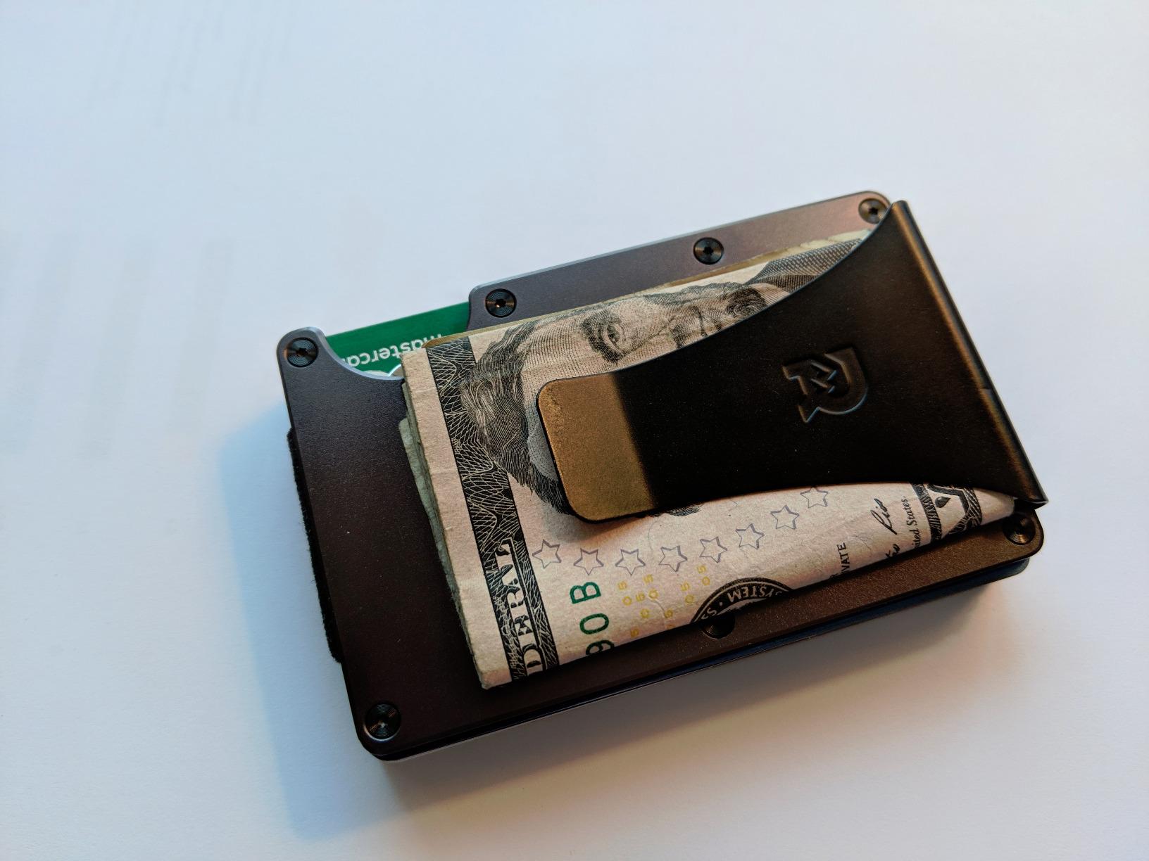 The Ridge Wallet for Men - Slim Minimalist Compact Wallet and Card Holder, RFID Protected Front Pocket Wallets for Men with Integrated Money Clip (Gunmetal Titanium) customer photo 2