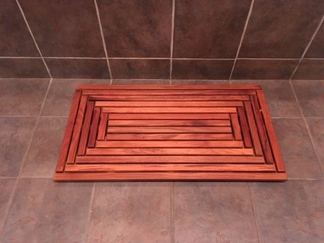 Bare Decor Giza Shower, Spa, Door Mat in Solid Teak Wood, 36