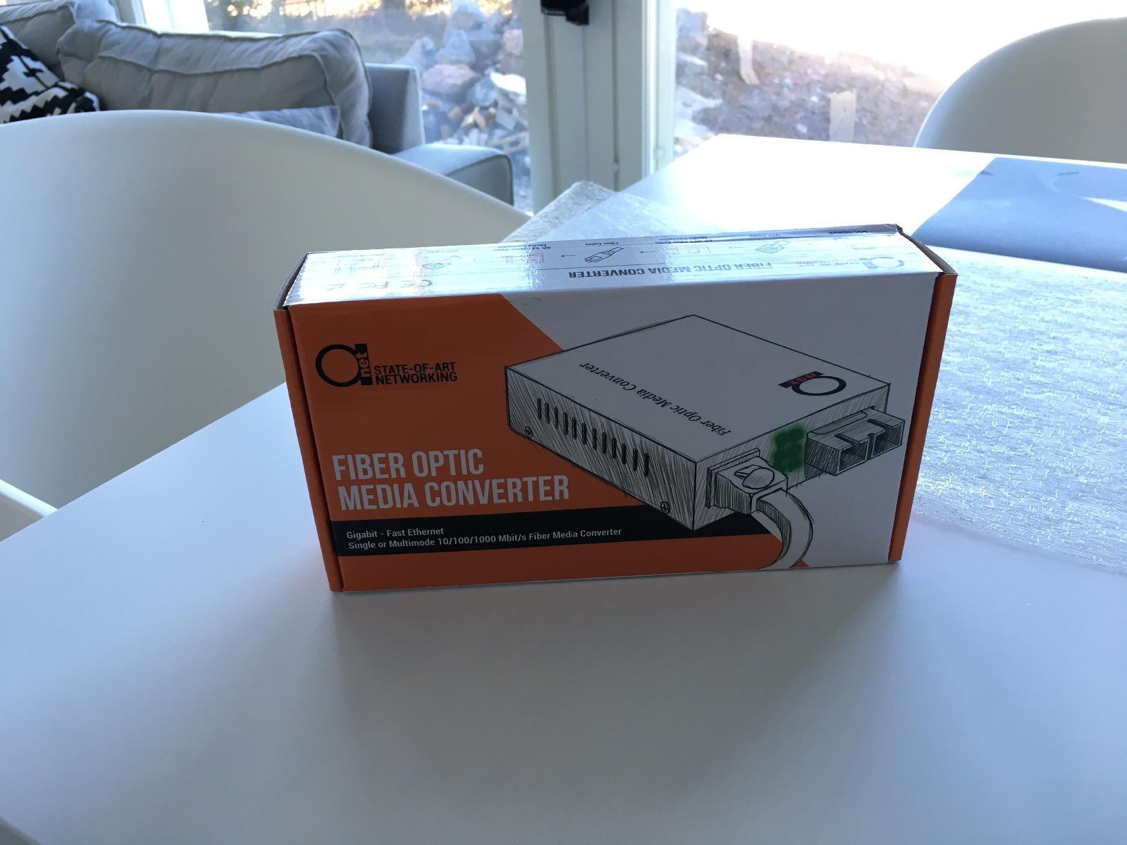 Multimode SC Gigabit Fiber Media Converter to Ethernet RJ45, 2km/1.24mi | 1310nm for 2km reach on multimode - built-in module, Cat5e or Cat6 copper, auto-sensing 10/100/1000, jumbo frame, LLF customer photo 2