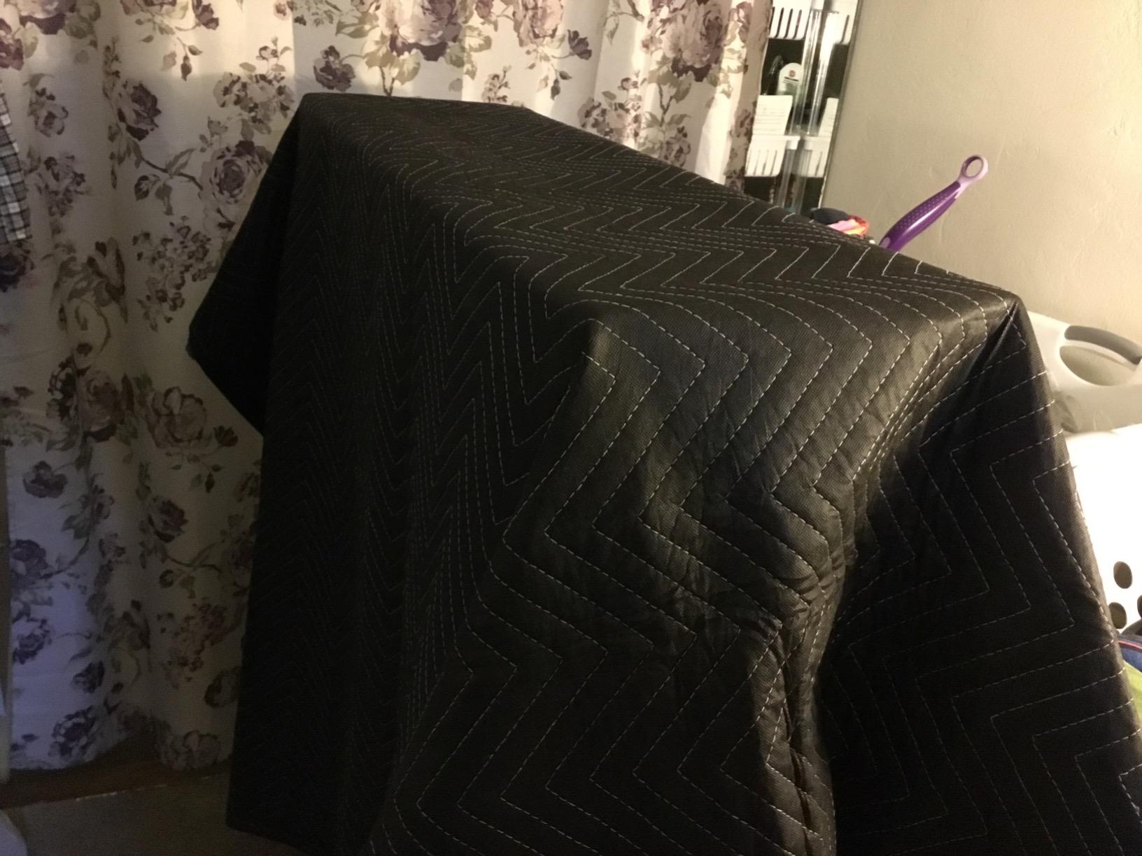 Stalwart Heavy Duty Moving Blanket, 80x73.5in | Reusable Quilted Furniture Pad or Drop Cloth with Recycled Cotton Filling - Moving Supplies customer photo 2