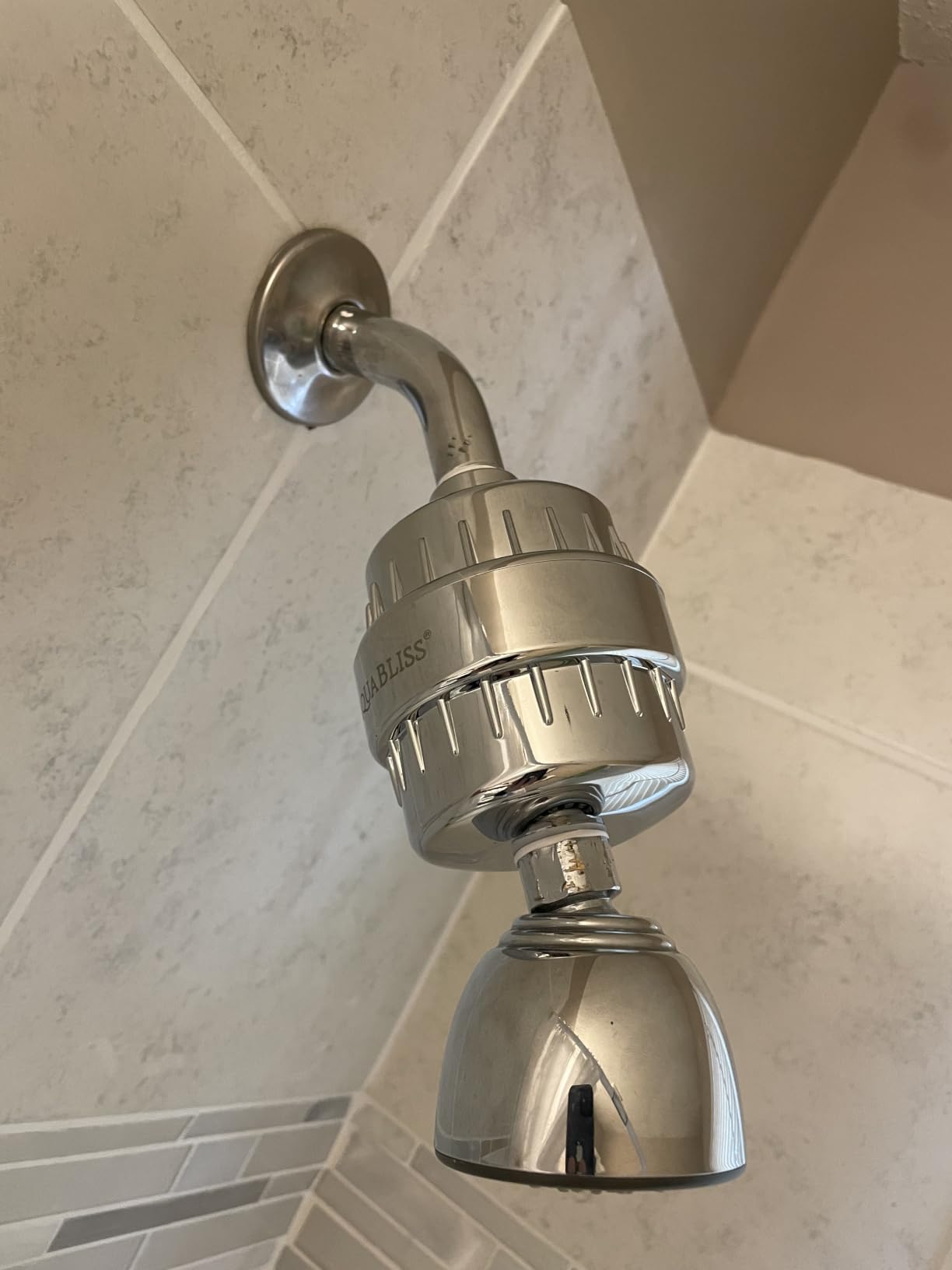 Aquabliss High Output Revitalizing Shower Filter - Reduces Dry Itchy Skin, Dandruff, Eczema, and Dramatically Improves The Condition of Your Skin, Hair and Nails - Chrome (SF100) | Vitamin C shower filter, vitamins and minerals infusion, softer-feeling skin, healthier hair, SF100 customer photo 1