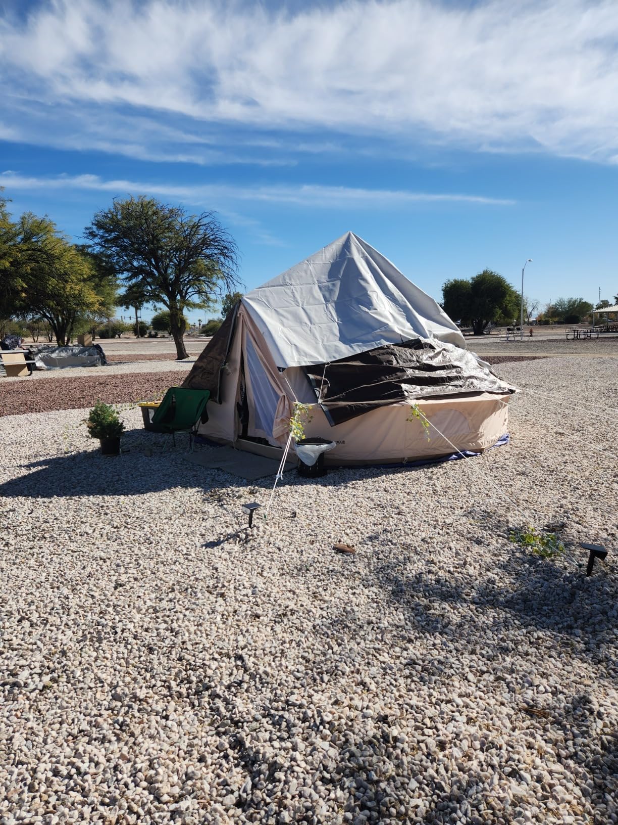 B5PRO Canvas Bell Tent with Stove Jack 13ft/16.4ft/20ft | 4 Season Camping, Waterproof 300GSM Cotton, Side Wall AC Port, 4/6/8 Person, All Year Living, Luxury glamping Yurt customer photo 2