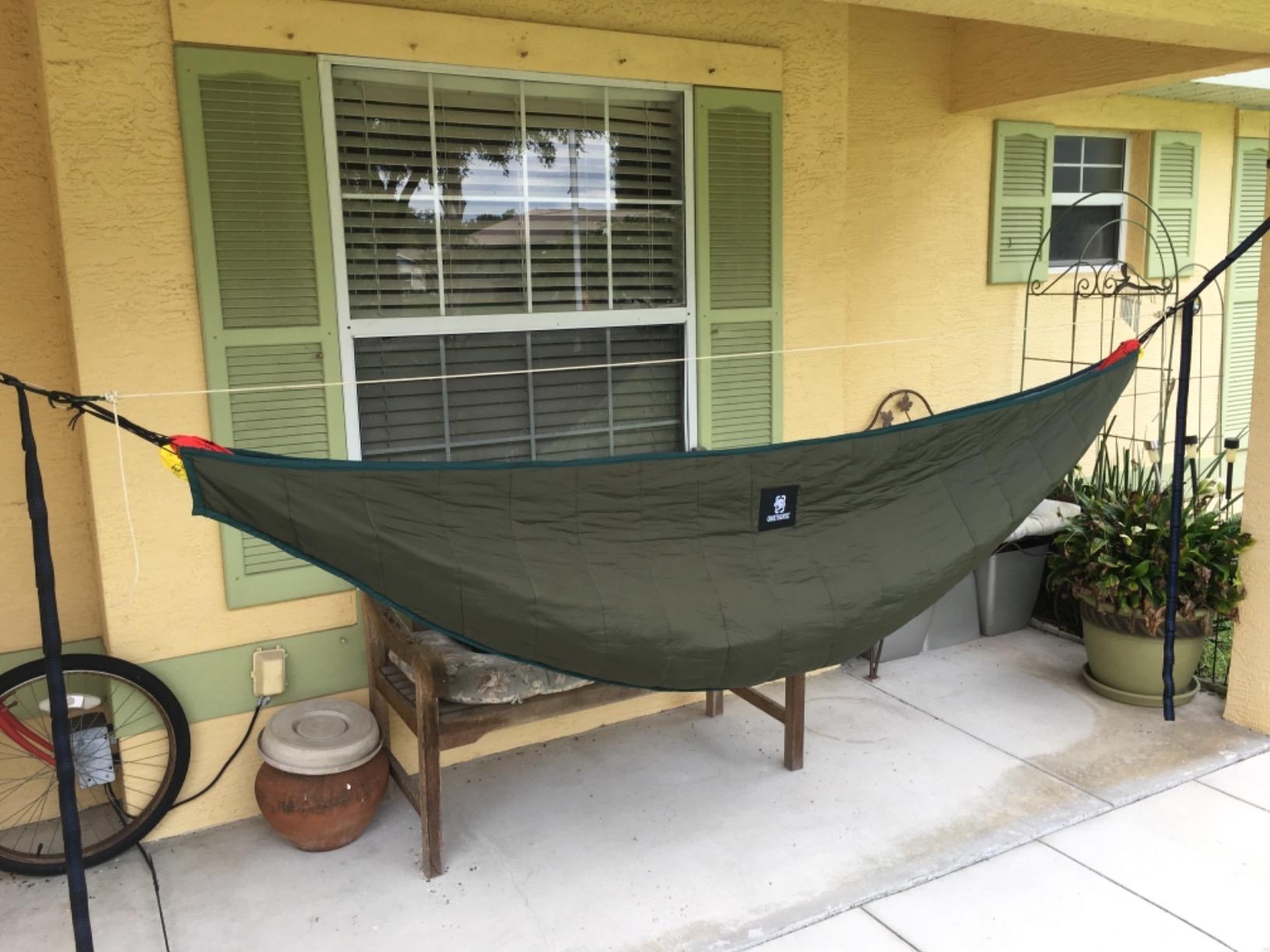 OneTigris Night Protector Ultralight Hammock Underquilt, Full Length Camping Quilt for Hammocks Warm 3-4 Seasons, Weighs only 25oz, Great for Camping Hiking Backpacking Traveling Beach customer photo 1