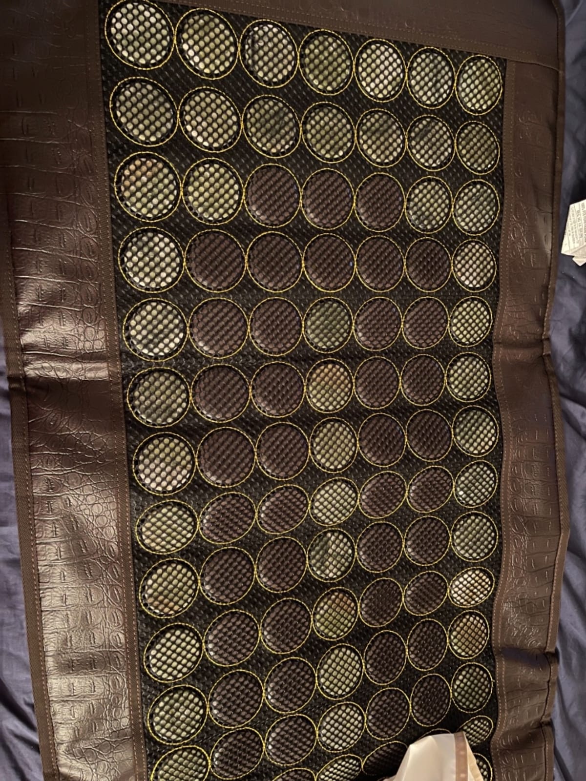 HealthyLine Far Infrared Heating Mat for Back & Neck, 72x24 | Full-body coverage, 2 natural gemstones, 14 lb weighted design, Light mesh construction customer photo 1
