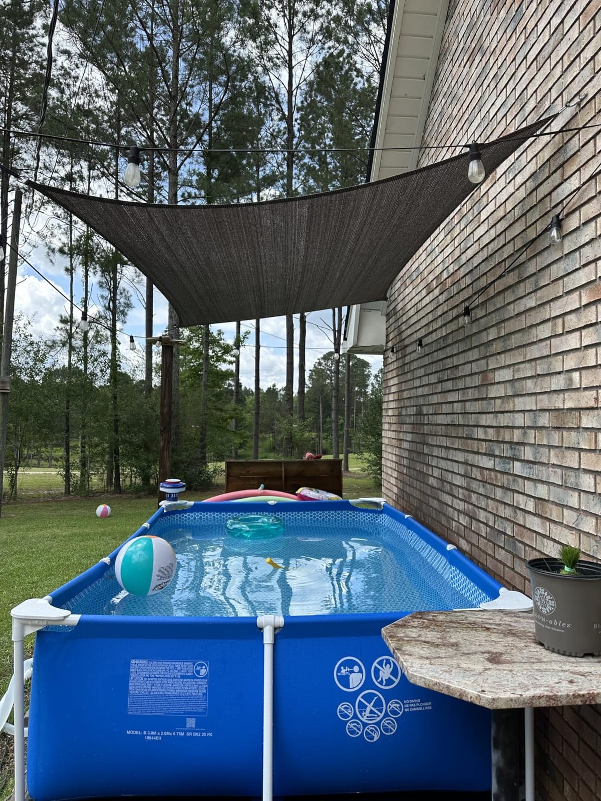 LOVE STORY 12' x 12' x 12' Triangle Sun Shade Sail for Outdoor Patio, Sand - HDPE Fabric, 95% UV Block customer photo 2