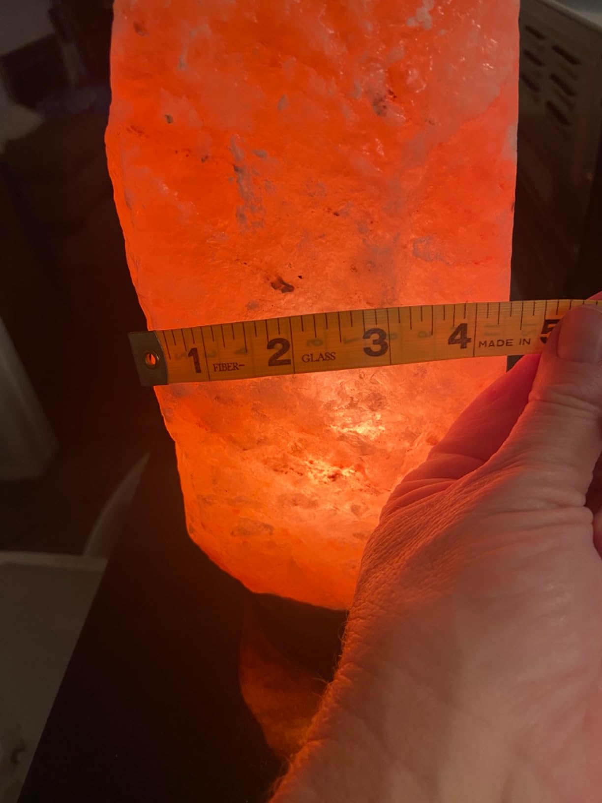 Himalayan Salt Lamp for Bedroom Large 8-10 Inch Pink Salt Rock Lamp with Dimmer, Wooden Base & Spare Bulbs | Calming Ambient Night Light | Thoughtful Wellness Gift for Women, Home, or Office customer photo 1