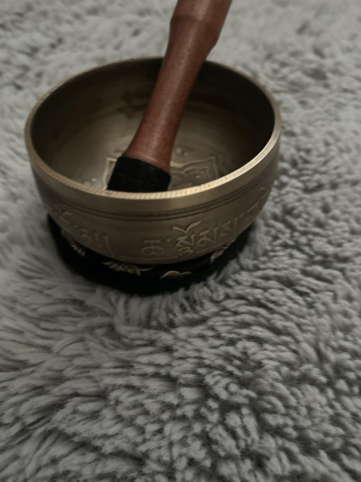Silent Mind Tibetan Singing Bowl Set - Easy to Play & Beginner Friendly Meditation Bowl with Cushion & Mallet | Stress Relief & Mindfulness | Gift-Ready customer photo 1