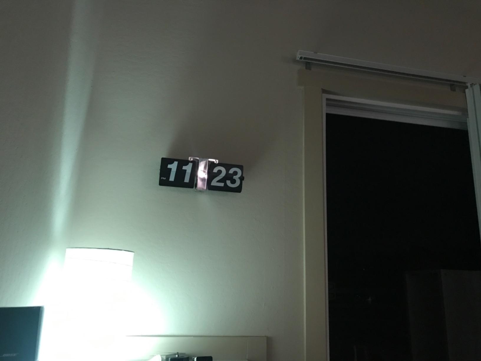 Betus Retro Style Flip Desk Shelf Clock - Classic Mechanical-Digital Display Battery Powered - Home & Office Decor 14 x 5.5 x 3.5 Inches customer photo 1