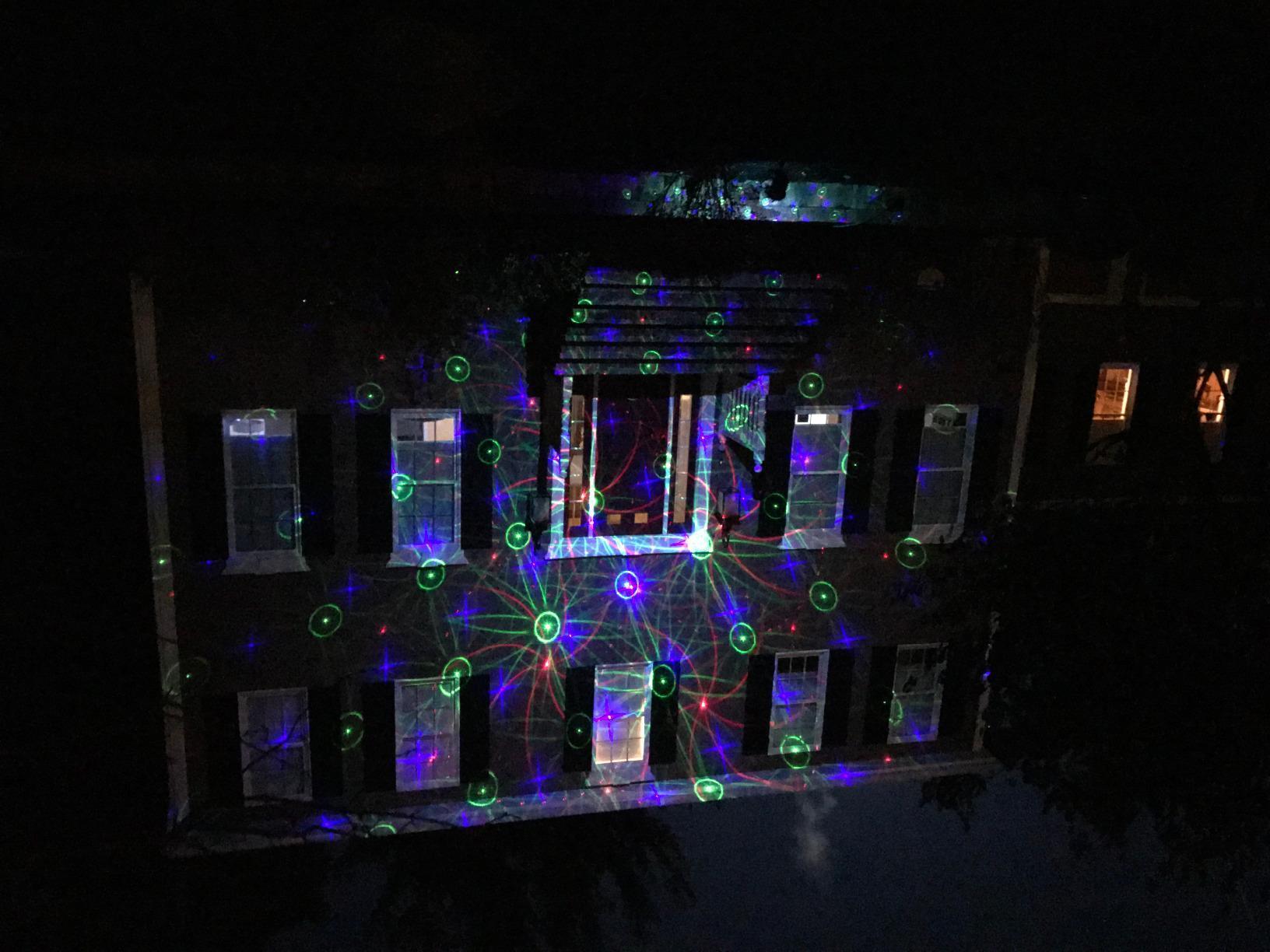 LedMall Motion 8 Patterns in 1 Red, Green, and Blue Outdoor Christmas Laser Lights Projector with remote control and Security Lock customer photo 2
