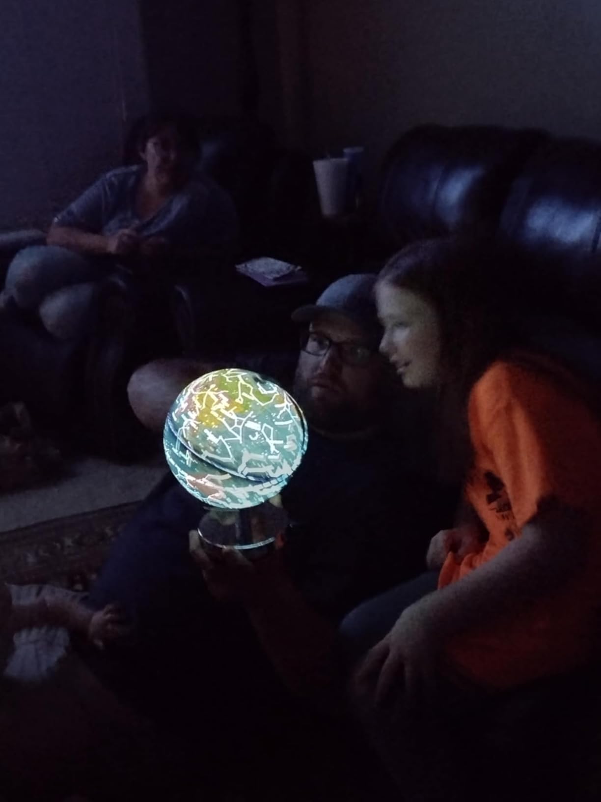 USA Toyz Illuminated World Globe with Stand - 3in1 STEM Globes for Adults and Kids, Constellation Map, Built-In LED Night Light Lamp, Easy to Read Texts, Non-Tip Base, 13.5 Inch Tall, 9 Inch Diameter customer photo 2