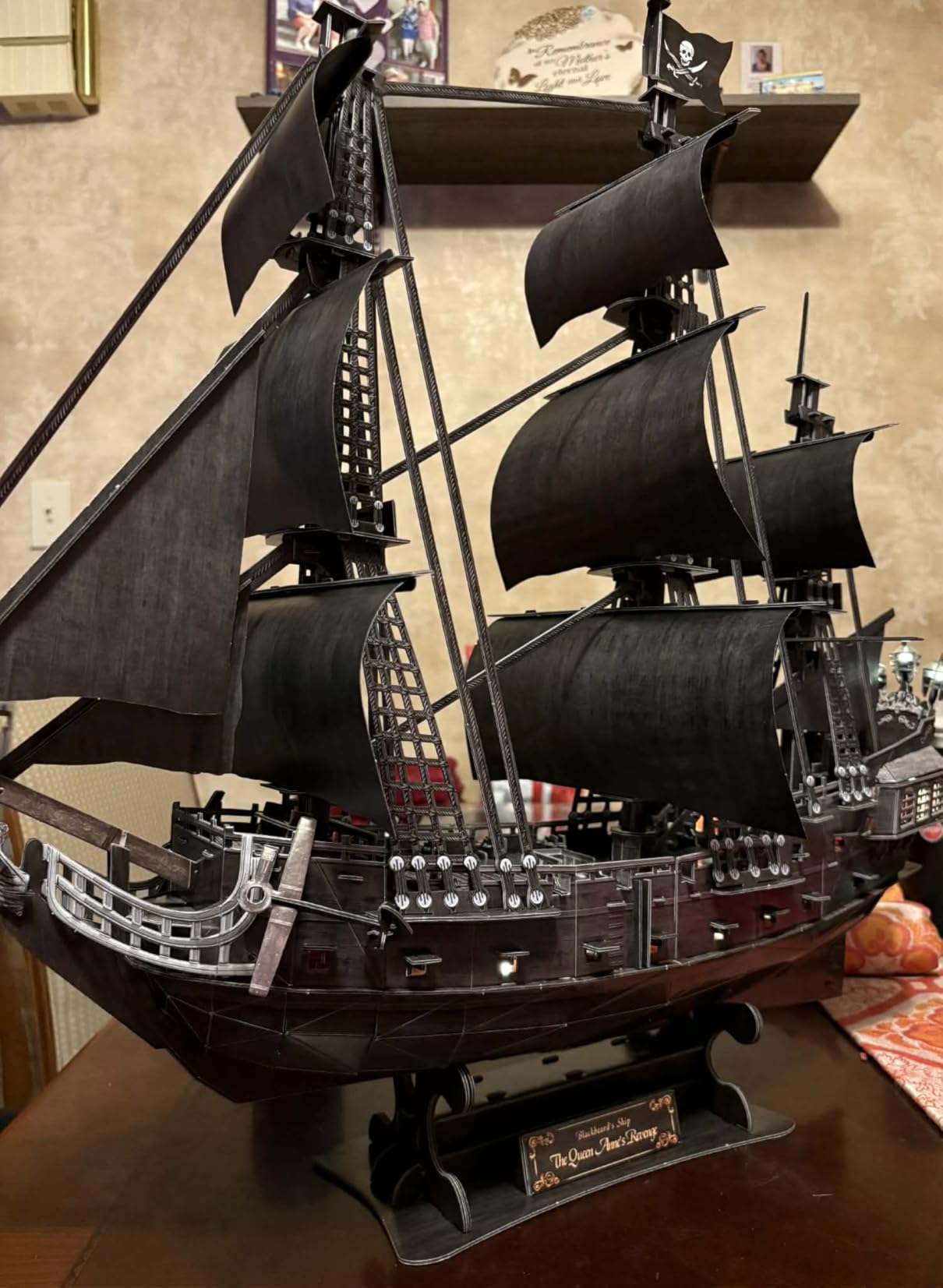 CubicFun 3D Puzzles Queen Anne's Revenge Pirate Ship Puzzle Kit, 340 Pieces customer photo 2