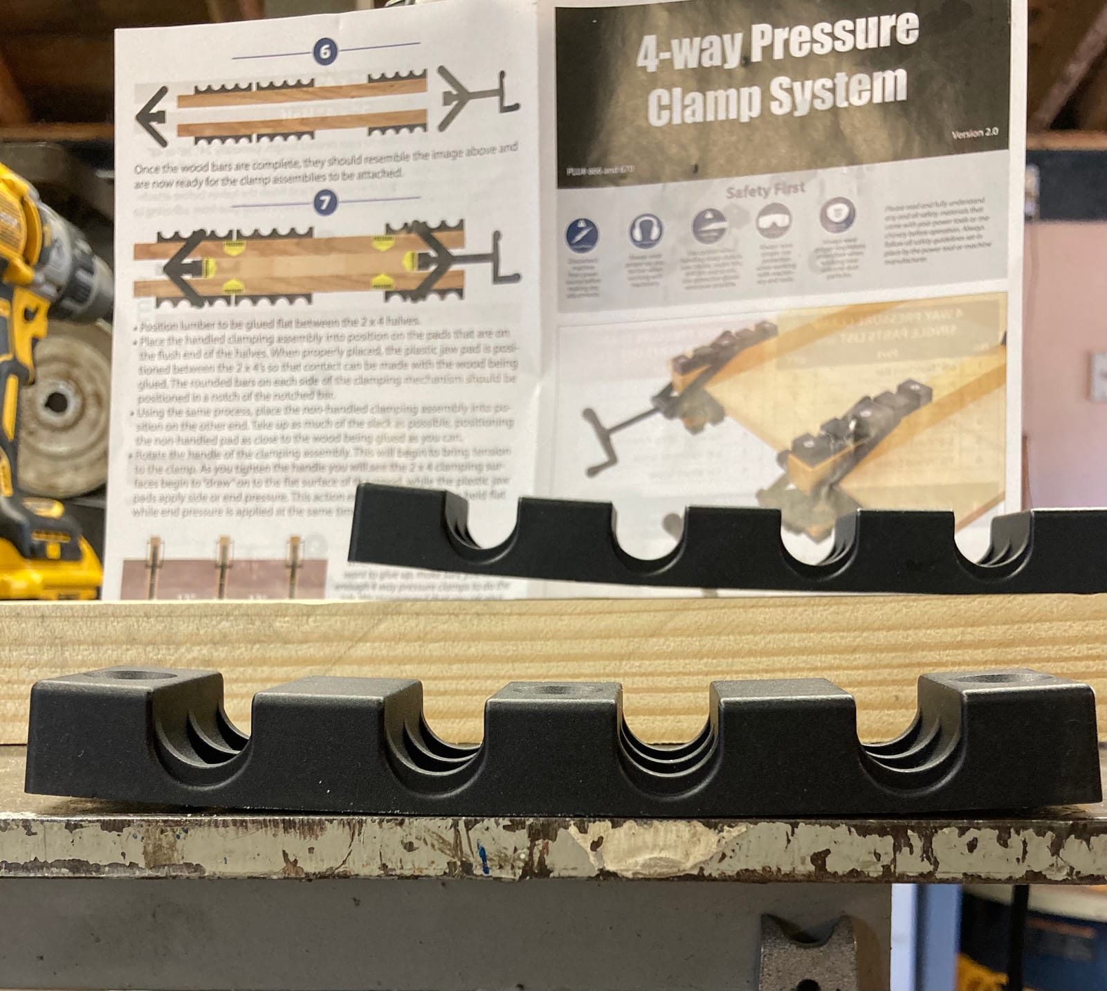 Peachtree Woodworking Supply 2 Pack of 4 Way Pressure Clamps - Clamping Panels From All Four Directions customer photo 1