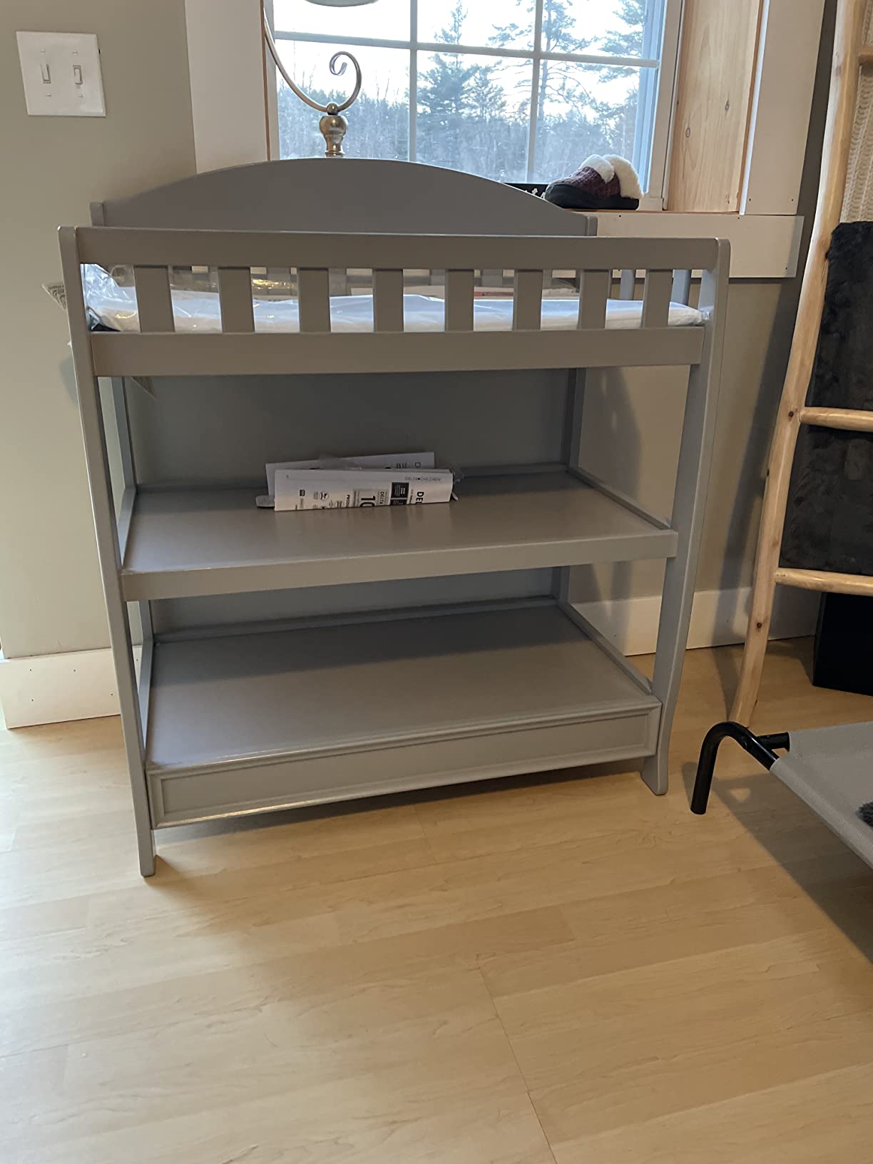 Delta Children Infant Changing Table with Pad, Grey customer photo 1
