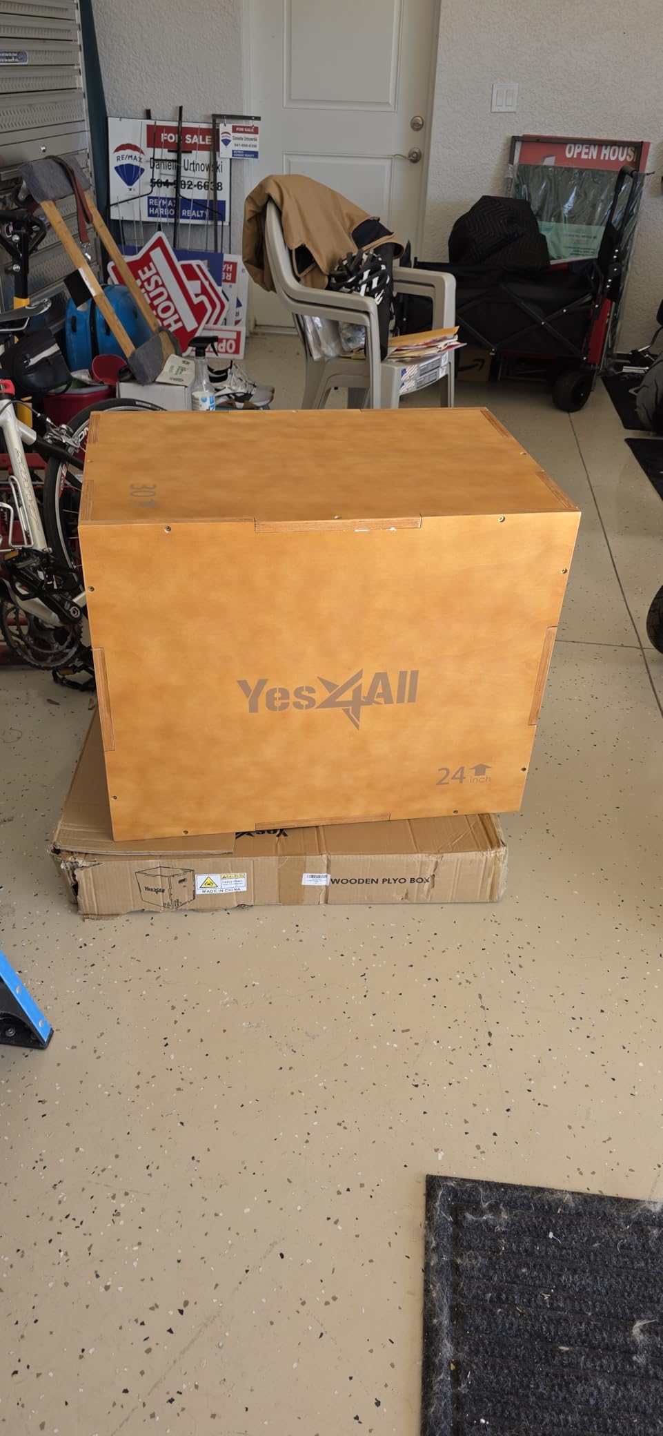 Yes4All Plyo Box, 3-in-1 Wooden Box Jump for Home Gym, Lunges, Squats, Dips customer photo 1
