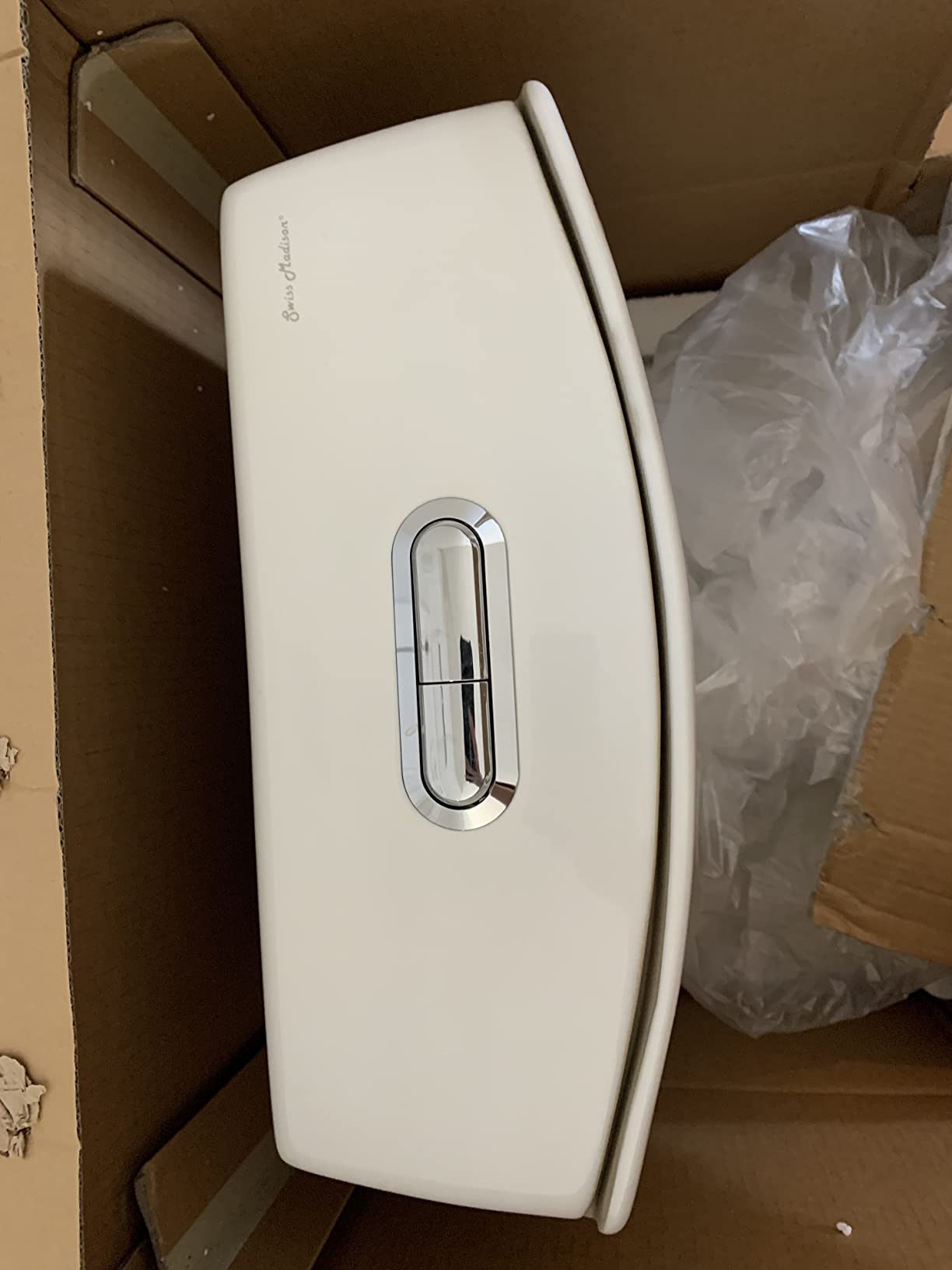 St. Tropez Comfort Height One-Piece Elongated Toilet, Vortex Dual-Flush 1.1/1.6 GPF, White customer photo 1