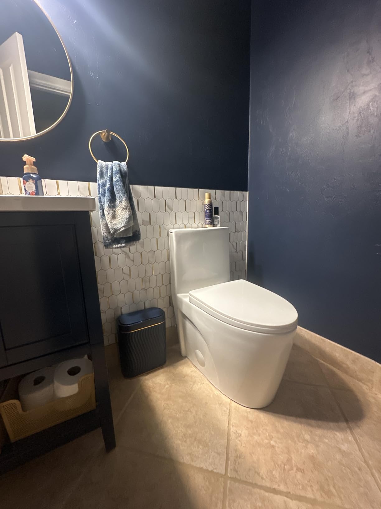 St. Tropez Comfort Height One-Piece Elongated Toilet, Vortex Dual-Flush 1.1/1.6 GPF, White customer photo 2
