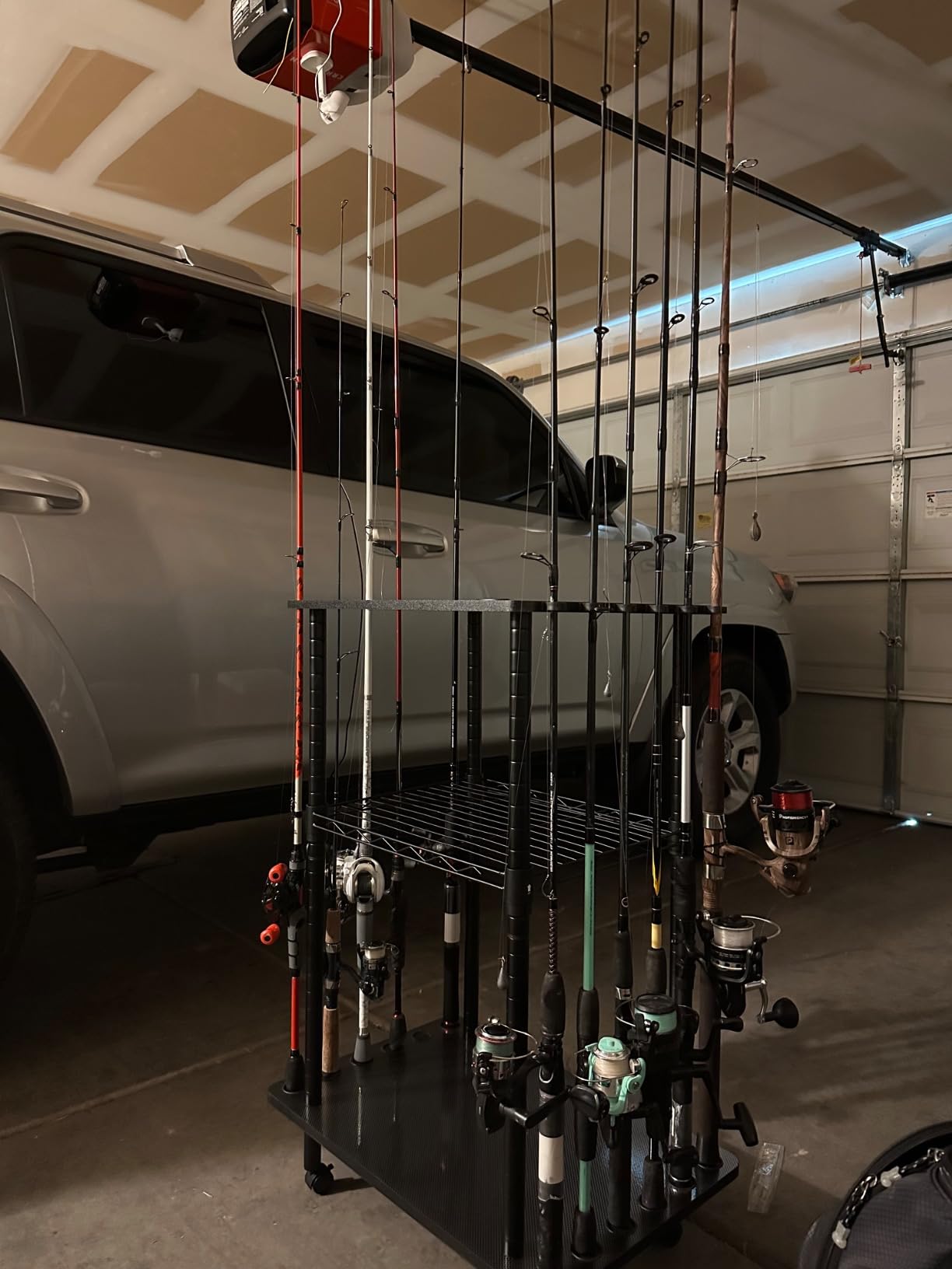 Rush Creek Creations 12 Fishing Rod Tackle Cart - 5 Minute Assembly, Black (40-0001) customer photo 2