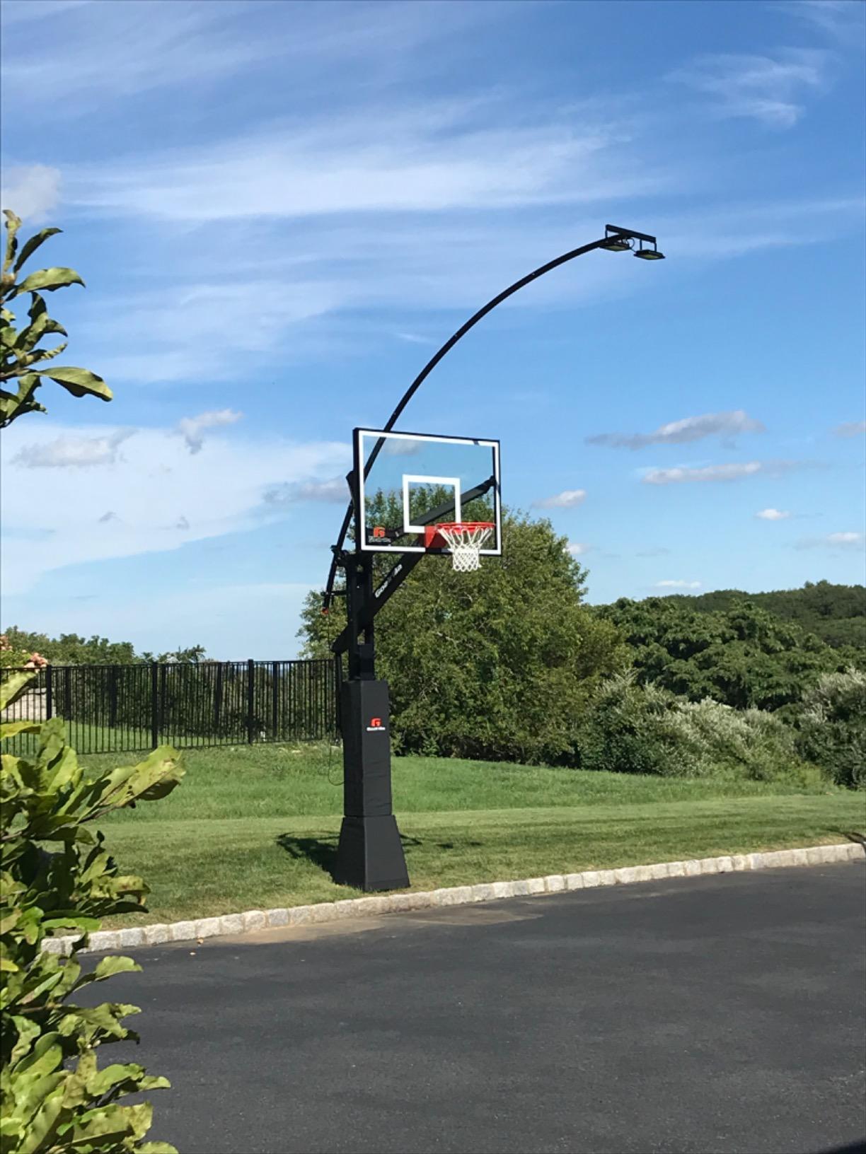 Goalrilla Basketball Hoop with Tempered Glass Backboard, Black Anodized Frame, and In-ground Anchor System customer photo 2
