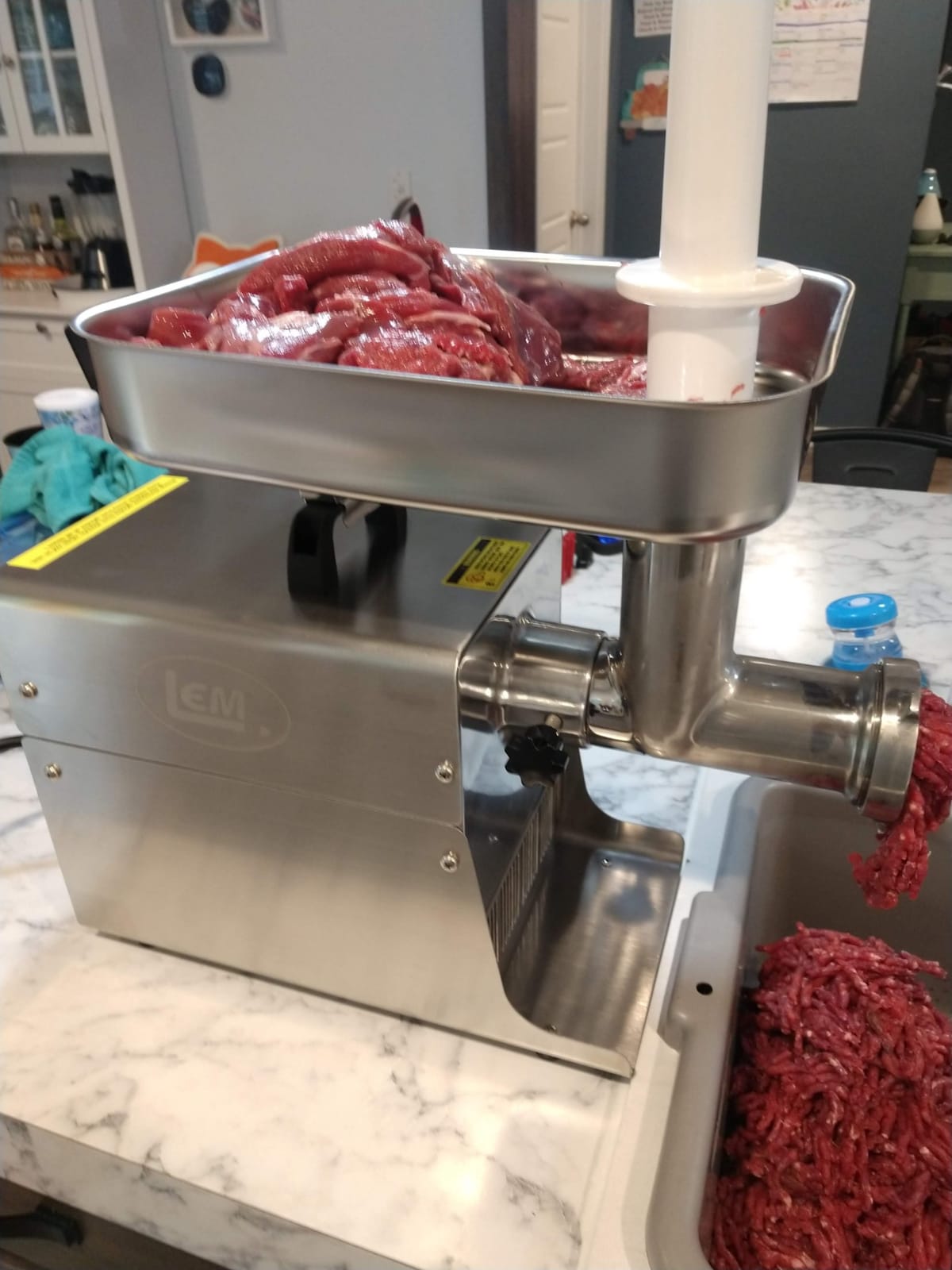 LEM Products BigBite #22 Meat Grinder, 1.0 HP Commercial-Quality Stainless Steel Electric Meat Grinder for Home Use customer photo 1