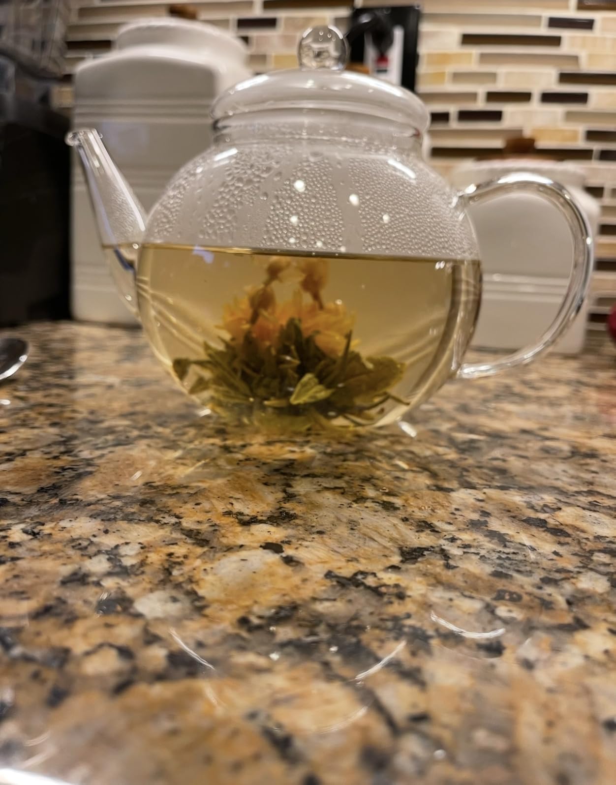 Teabloom Stovetop & Microwave Safe Glass Teapot with Removable Loose Tea Glass Infuser - Includes 2 Blooming Teas - 2-in-1 Tea Kettle and Tea Maker - Tea Purist's Choice customer photo 2