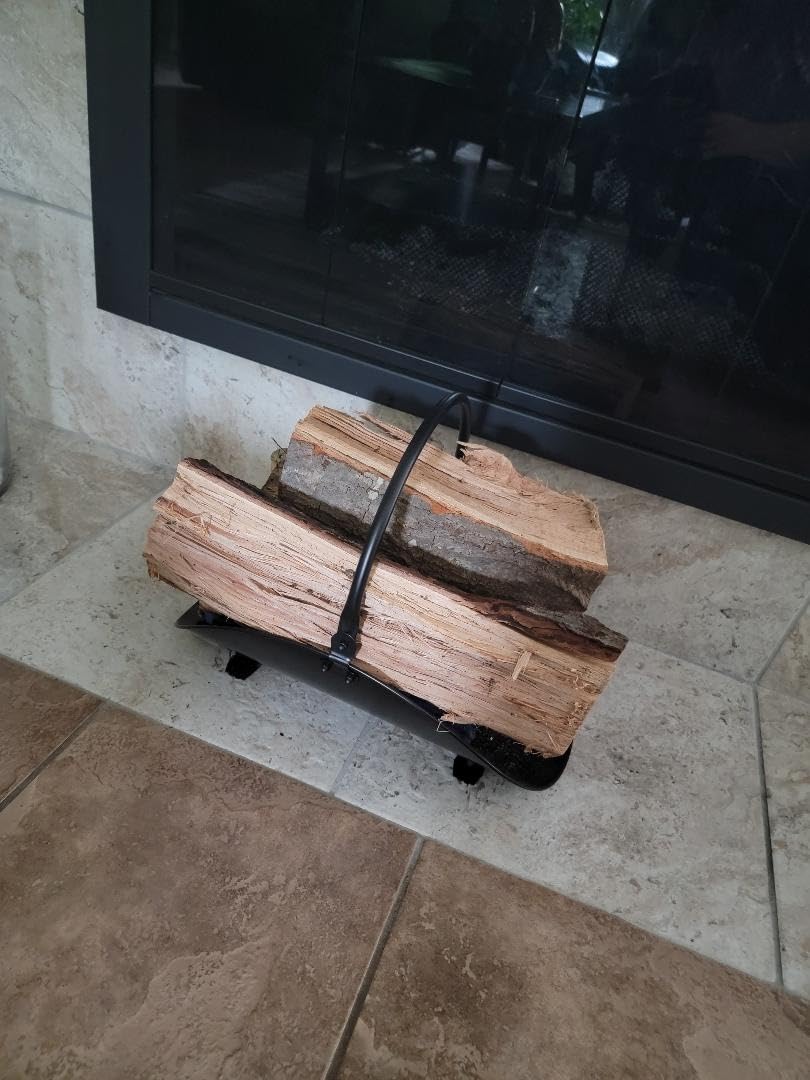 Rocky Mountain Goods Firewood Basket Holder Indoor - Decorative Finish Metal Log Holder - Fireplace Wood Rack is Ideal Size for Indoor use - Assembly Wrench Included customer photo 2