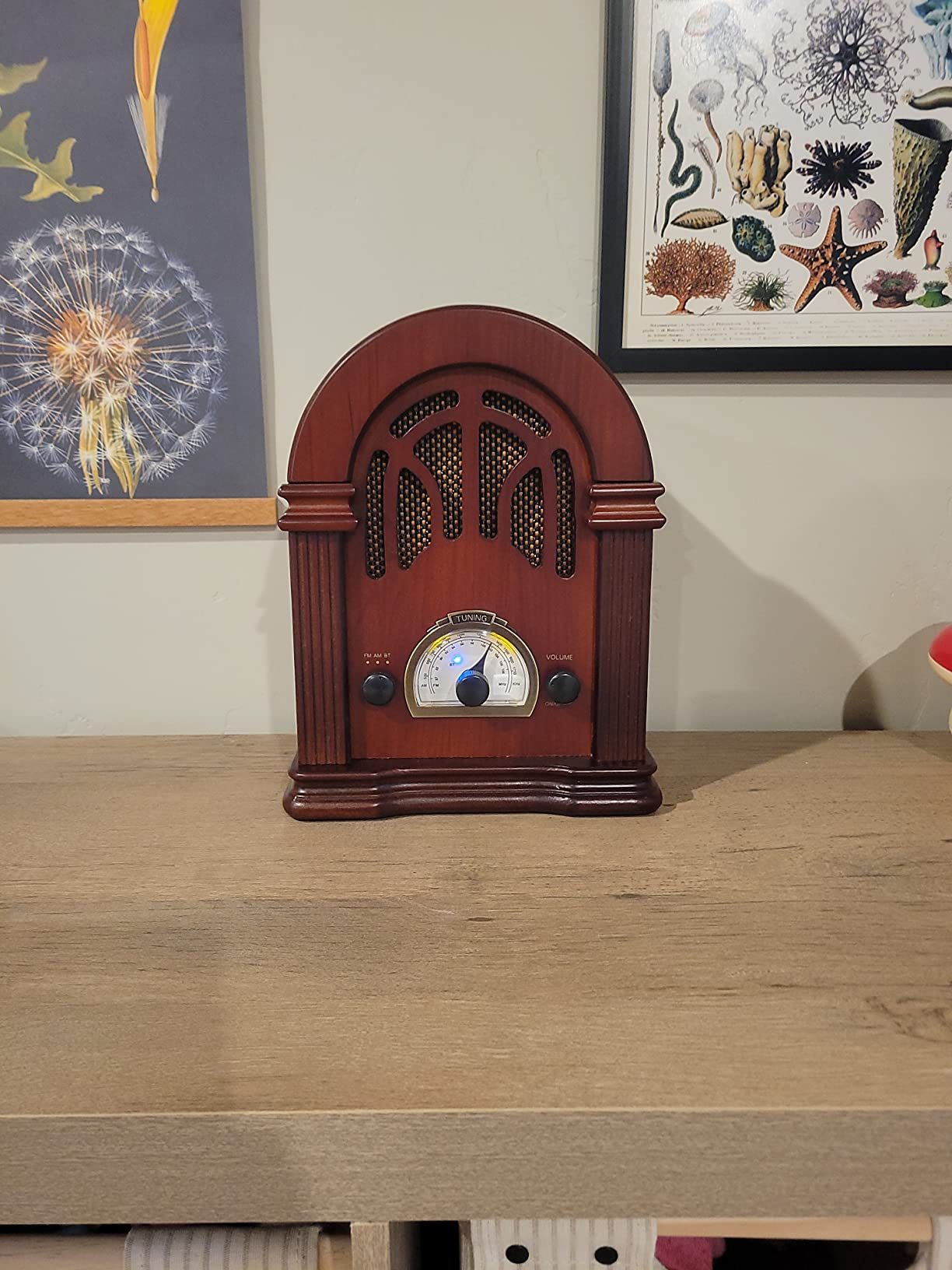 ClearClick Retro AM/FM Radio with Bluetooth - Classic Wooden Vintage Retro Style Speaker customer photo 2