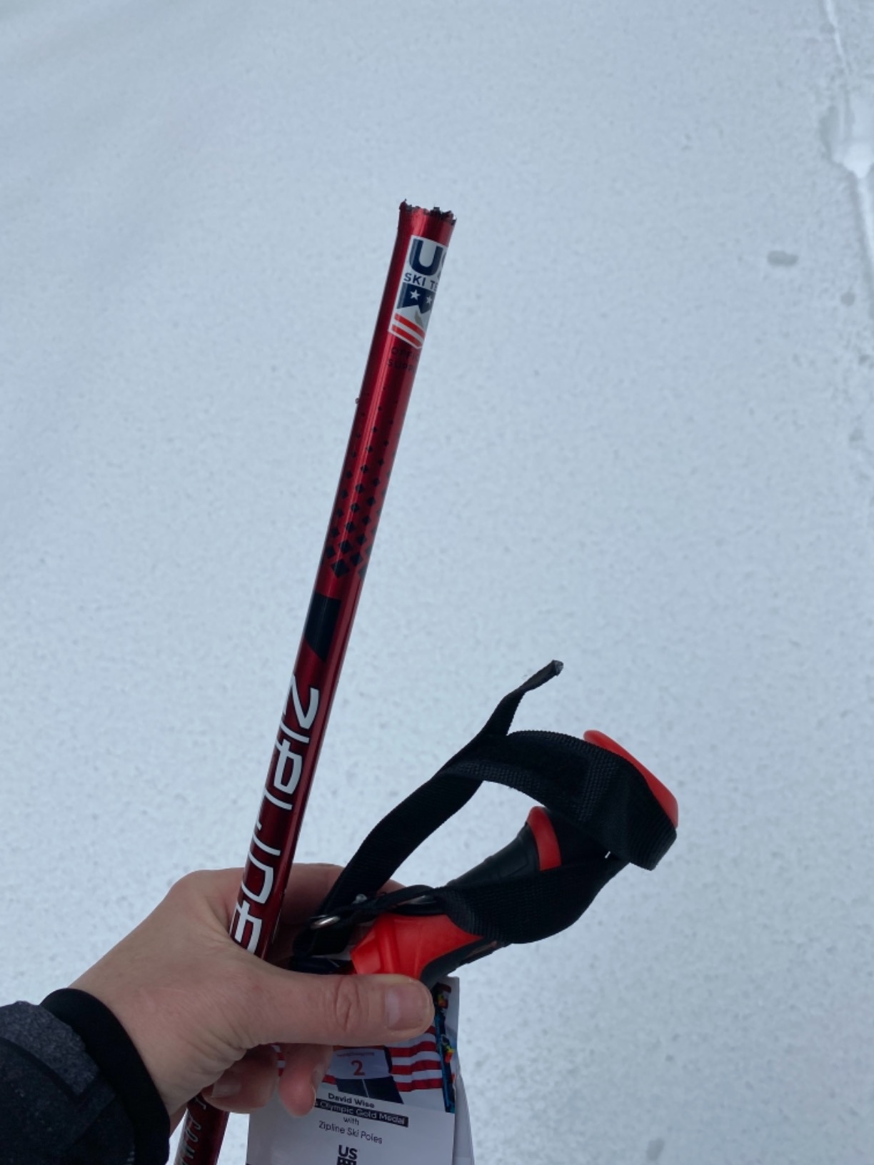 Zipline Blurr 16.0 Graphite Composite Downhill Ski Poles - Lightweight, Durable, Freeride All-Mountain, Ergonomic Grip, Ideal for All-Mountain Skiing customer photo 1