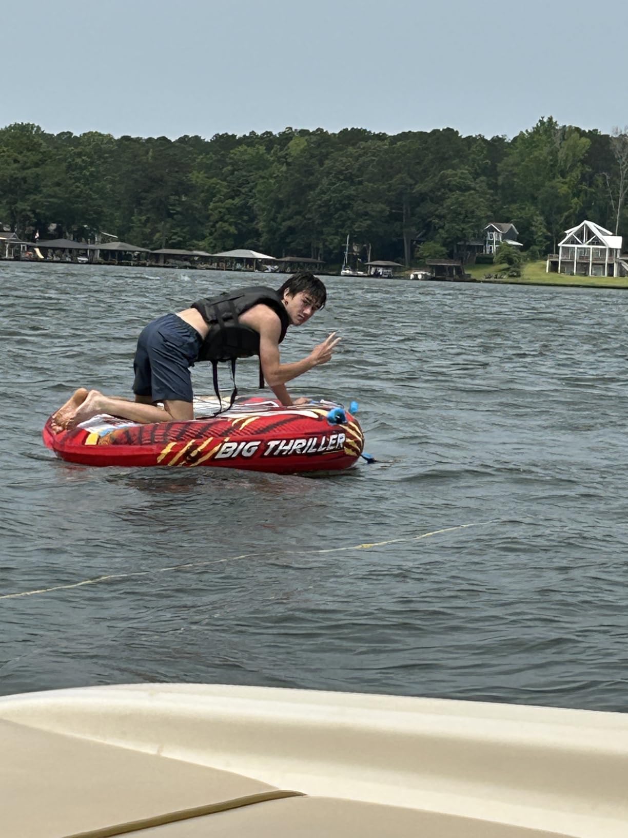 Wow Sports Thriller Towable Deck Tube for Boating Adults, Tubing Boat Inflatable for Water Sports customer photo 1