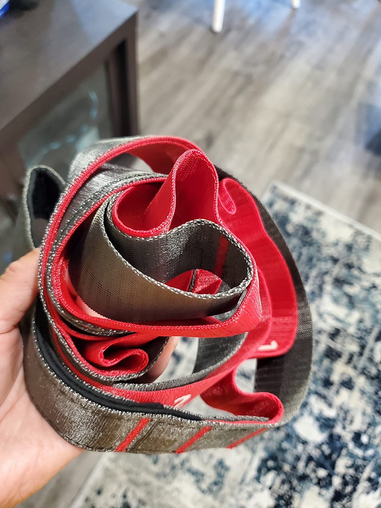 Stretching Strap with Loops, Non Elastic Stretch Band for Physical Therapy customer photo 1