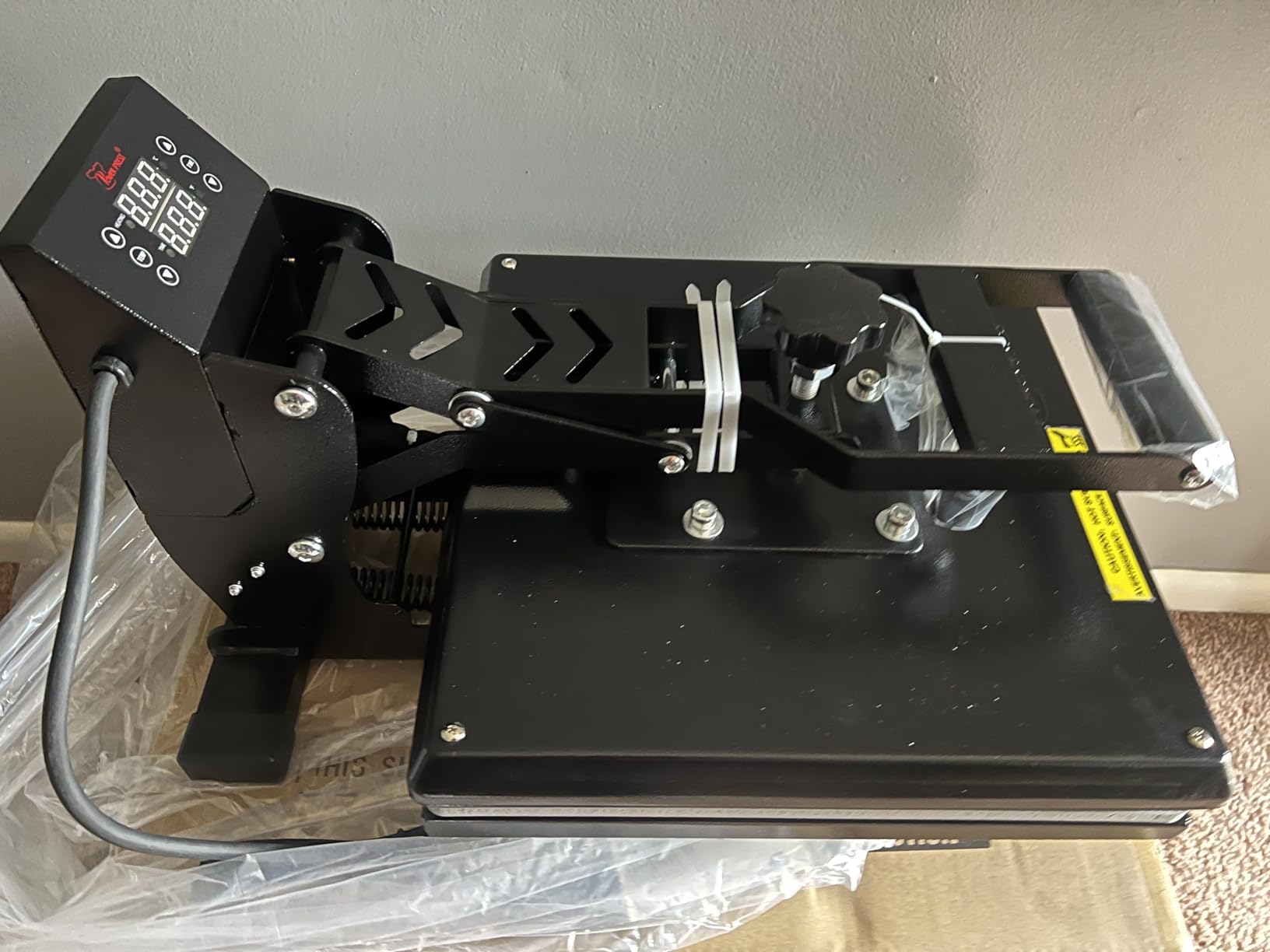 PowerPress Industrial-Quality Digital Sublimation Heat Press Machine for T Shirt, 15x15 Inch, Black customer photo 2