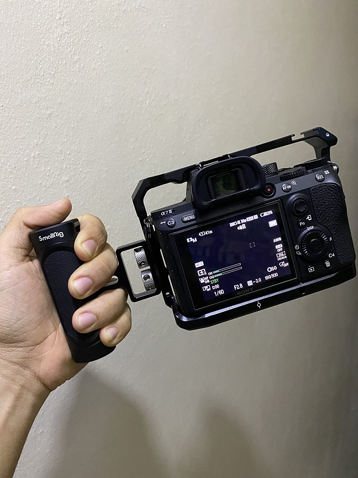 SmallRig A7RIII / A7III / A7M3 Camera Cage for Sony A7RIII / A7III / A7M3 Camera (ILCE-7RM3 / A7R Mark III), w/Shoe Mount, Built-in NATO Rail, Accessible for Sony XLR-K2M/K1M, Black - 2087 customer photo 2
