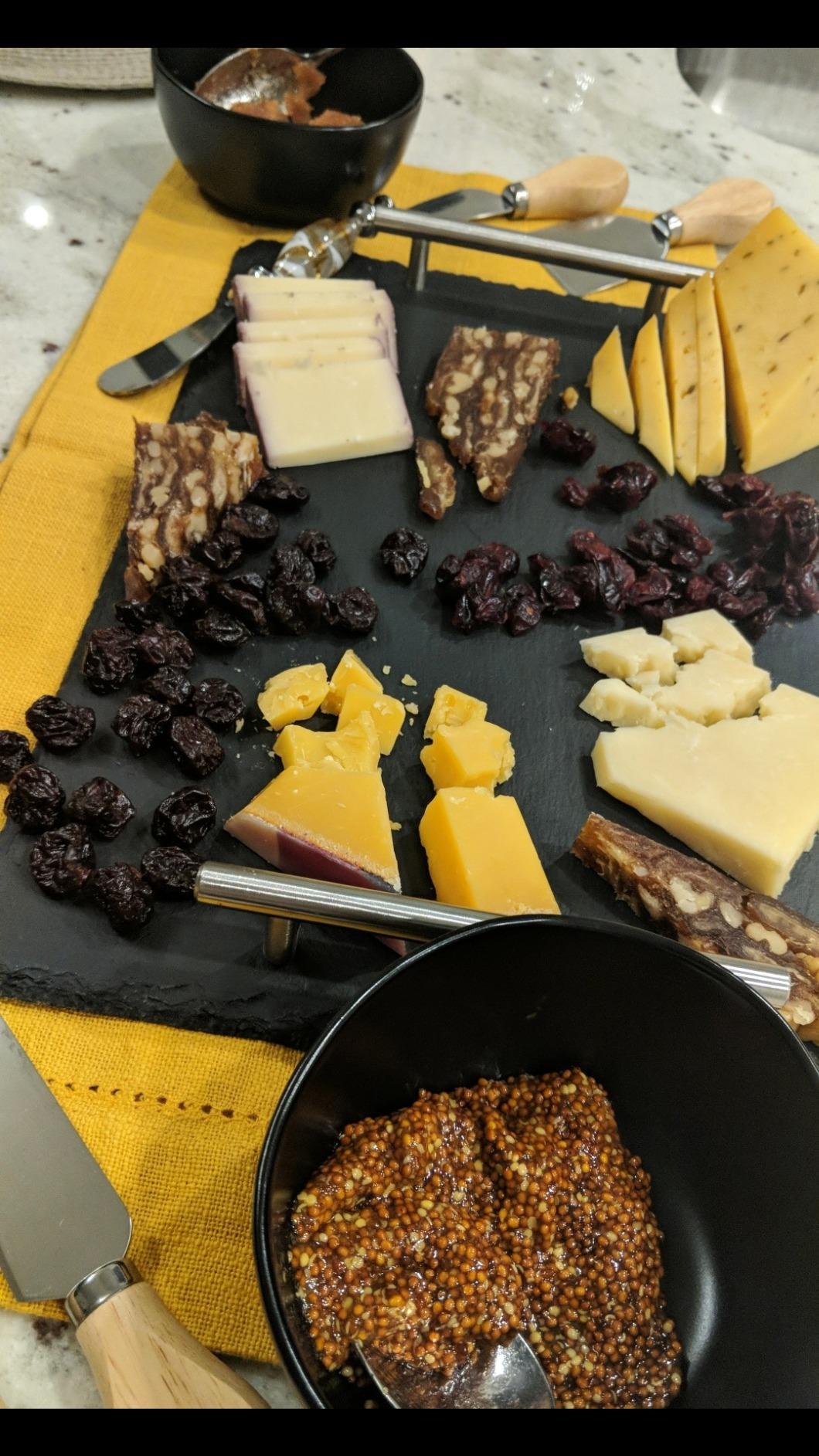 Slate Cheese Board Set w/Easy Carry Handles (14