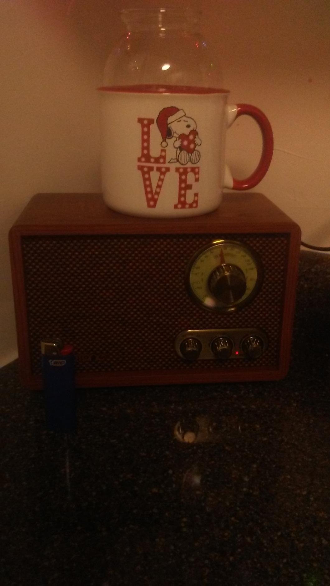 Vintage AM FM Classic Retro Bluetooth Radio with Treble Bass Control | Home Wooden Table Radio Plug in Wall,Bluetooth Speaker with Rotary Knob,Vintage Decor for Office,Kitchen,Living Room,Bed Room customer photo 2