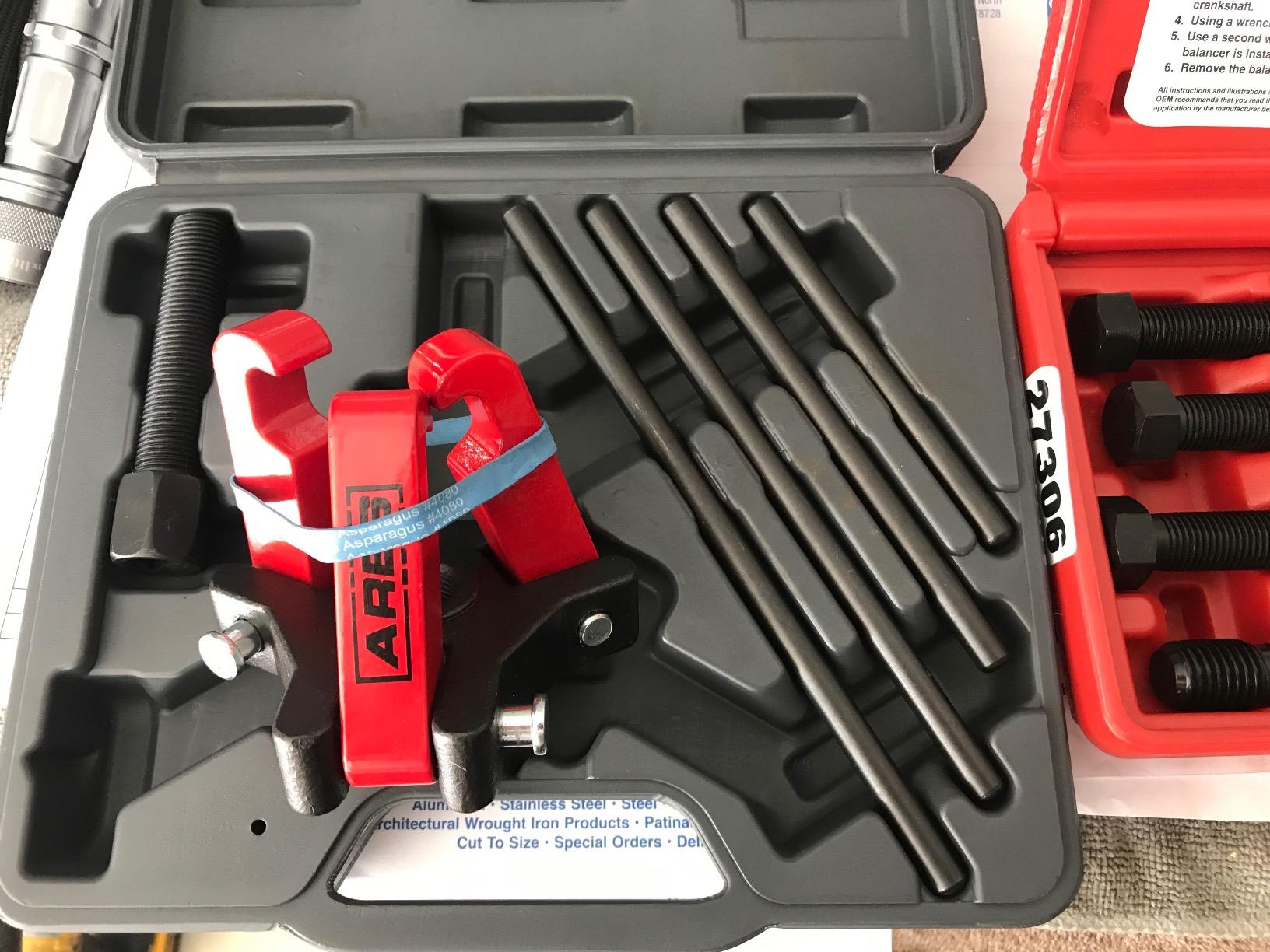 ARES 71002 - Harmonic Balancer Puller Kit - Adjustable 3-Jaw Puller Fits Most Late Model Automobiles & Trucks - Remove Damper Pulleys in Tight Engine Compartments Without Removing The Radiator customer photo 1