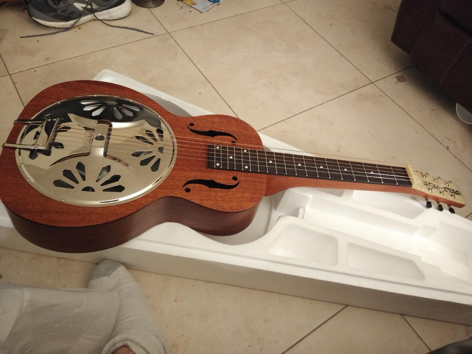 Gretsch G9210 Boxcar Square-neck, Mahogany Body Resonator - Natural, Padauk Fingerboard customer photo 2