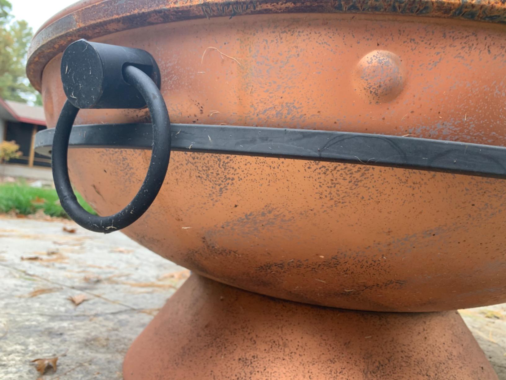Sunnydaze 30-Inch Royal Cauldron Outdoor Patio Fire Pit, Copper Finish | Round Steel Outdoor Firepit for Patio, Backyard, Porch, and Deck, Includes Wood Grate, Spark Screen, and Poker Tool customer photo 1