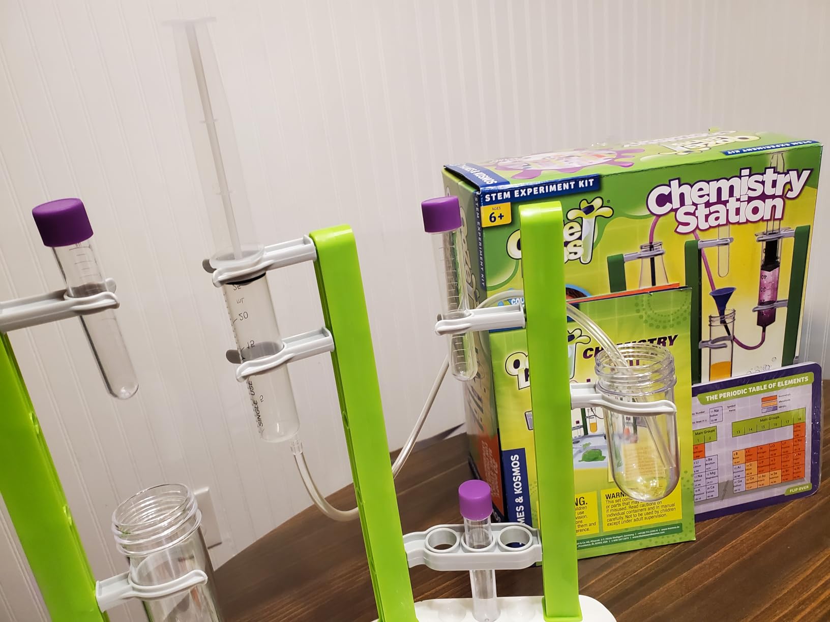 Thames & Kosmos Ooze Labs Chemistry Station Science Experiment Kit, 20 Non-Hazardous Experiments Including Safe Slime, Chromatography, Acids, Bases & More, Multi-Color customer photo 1